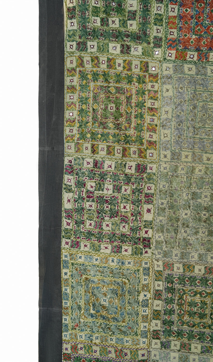 Vintage Indian Rajasthani Textile 7'10" x 6'7"