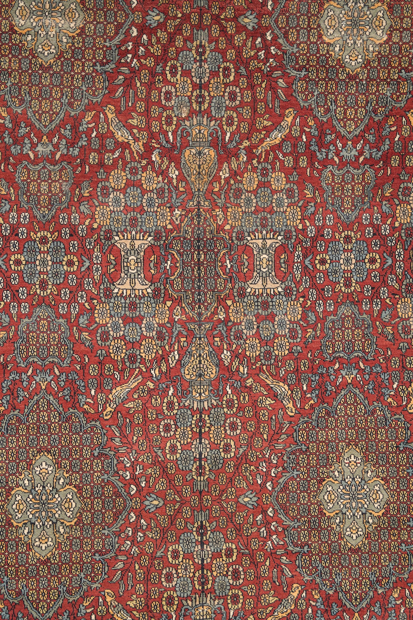 Vintage Kashmiri Modernist Rug 10'2" x 6'1"