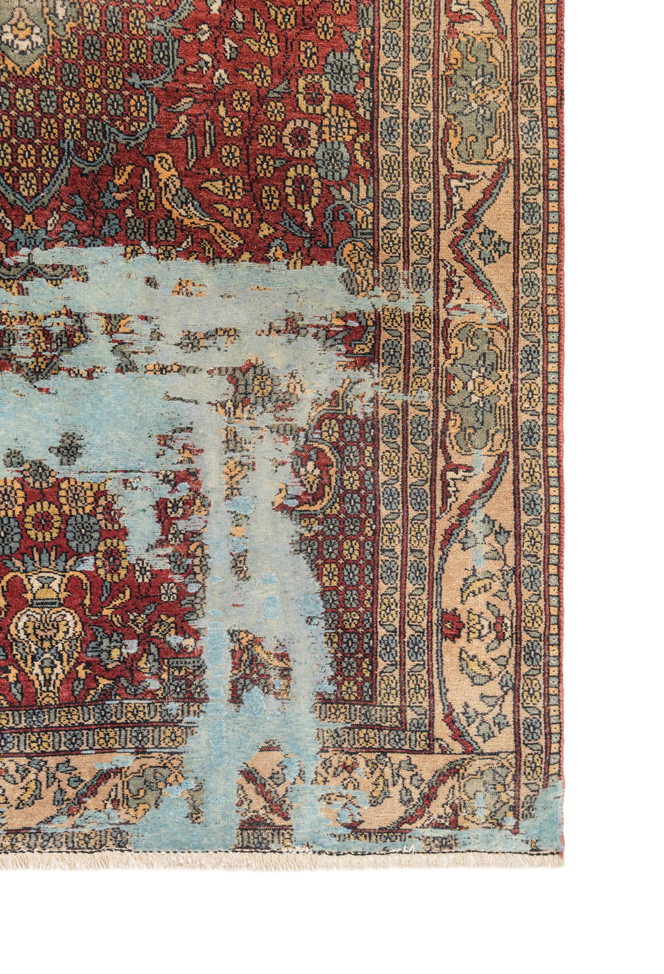Vintage Kashmiri Modernist Rug 10'2" x 6'1"