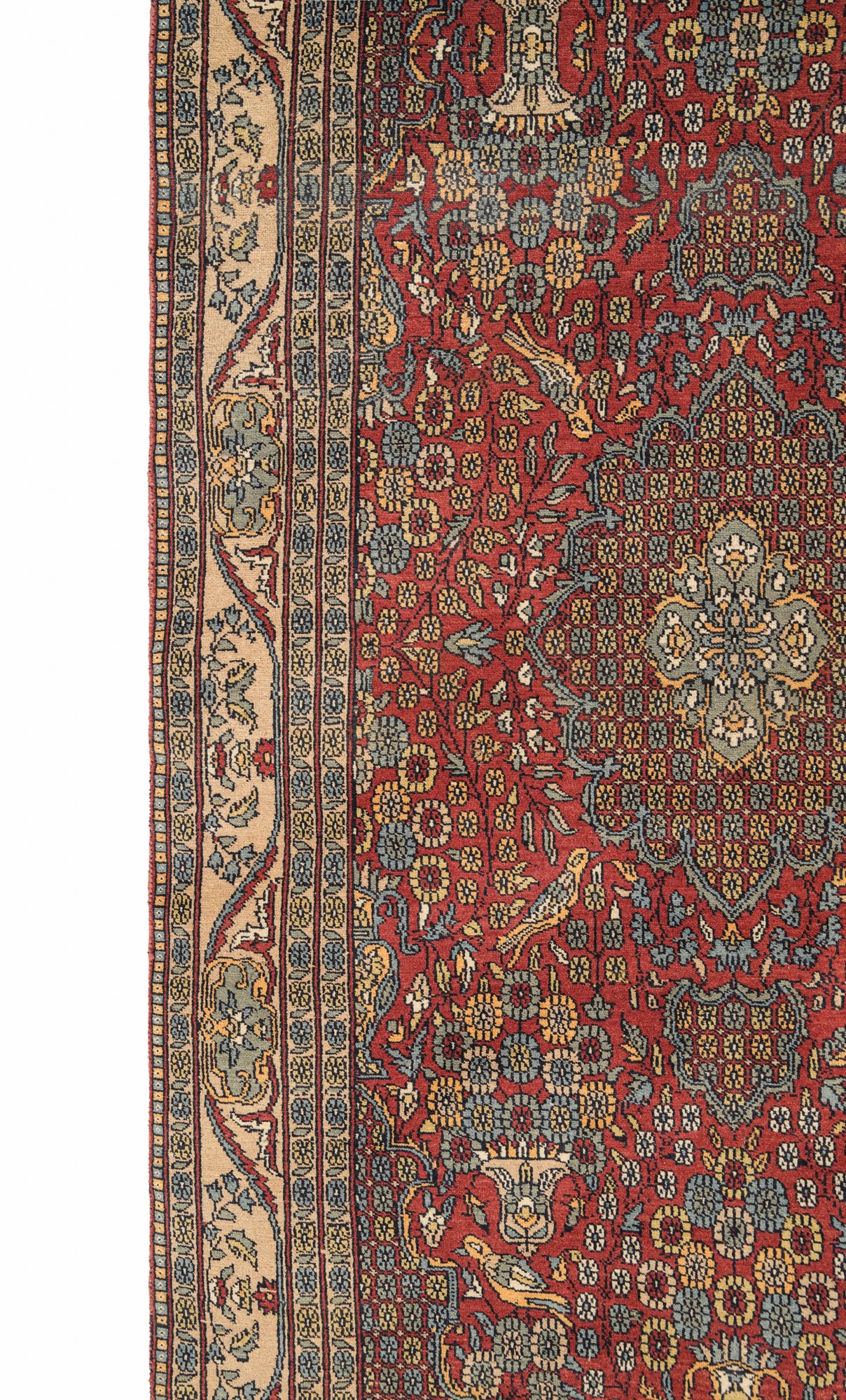 Vintage Kashmiri Modernist Rug 10'2" x 6'1"