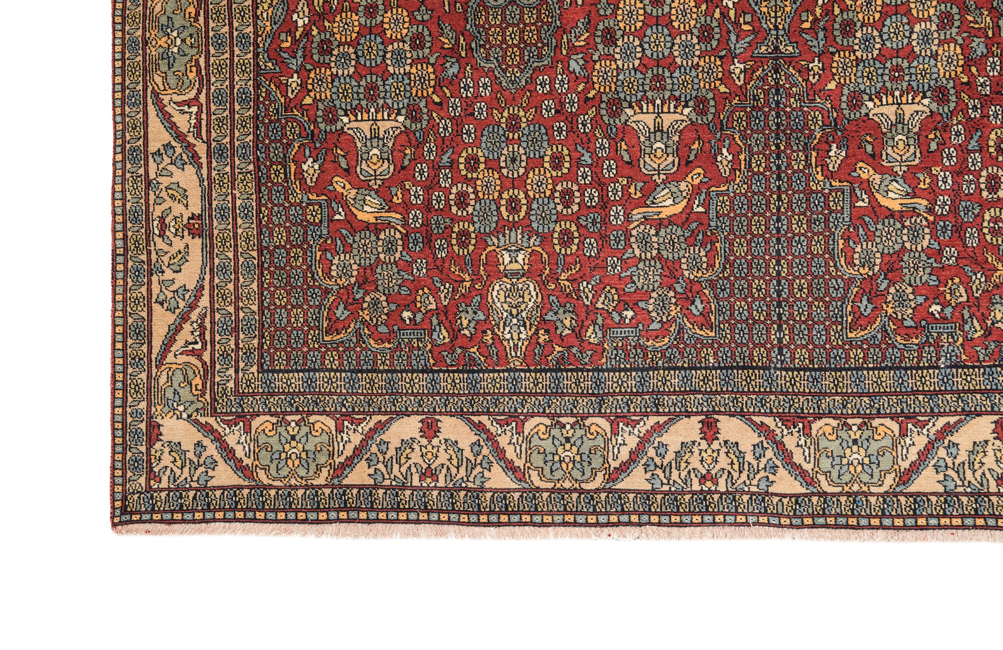 Vintage Kashmiri Modernist Rug 10'2" x 6'1"