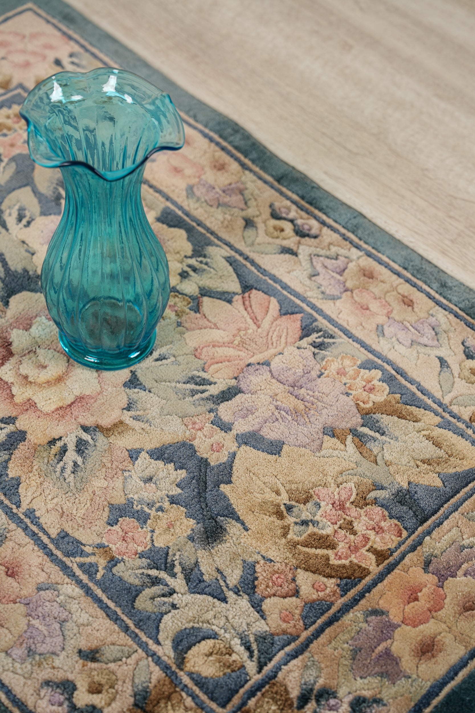 Vintage Chinese Art Deco Rug 3' X 2'