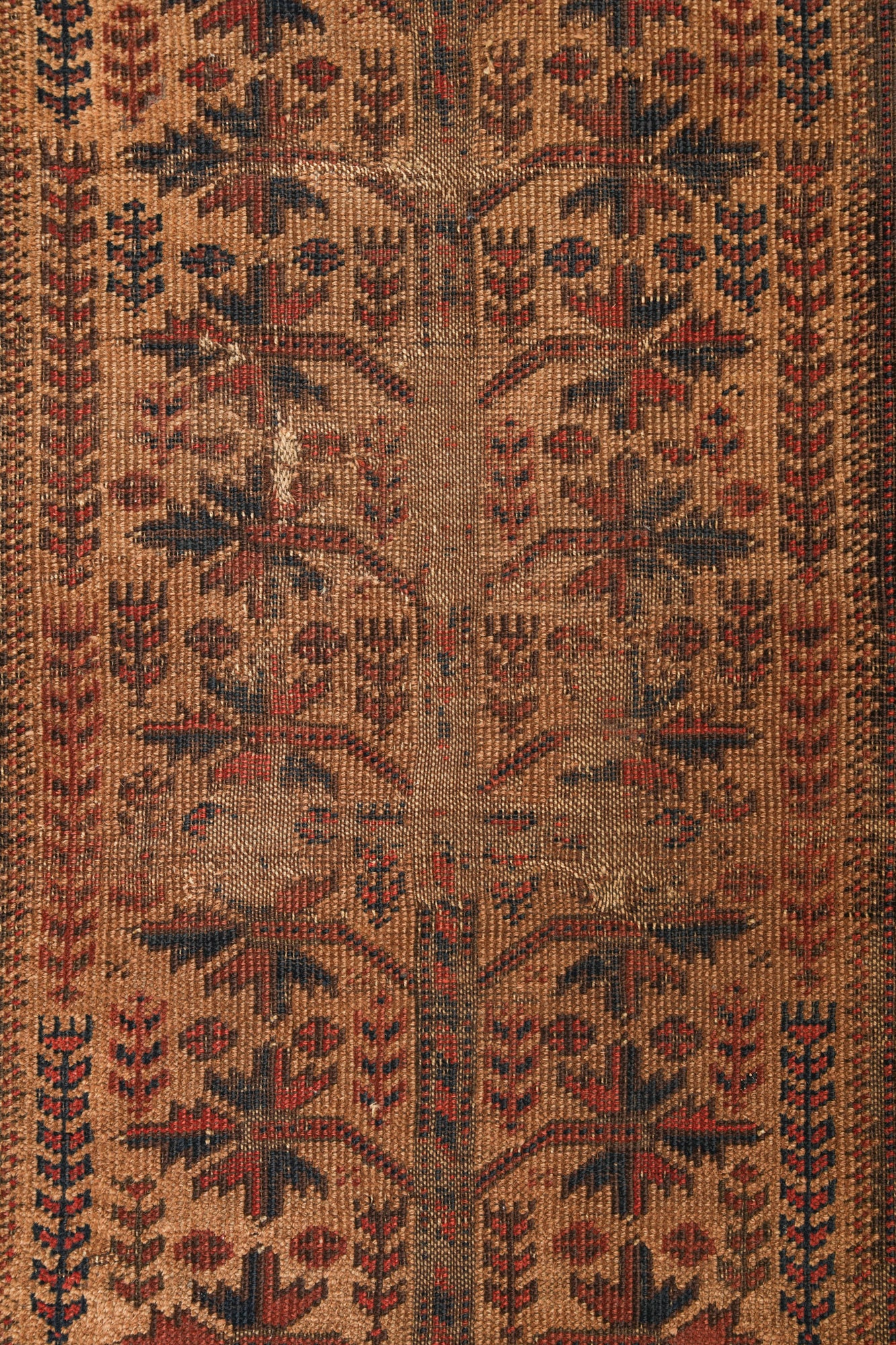 Antique Baloch tree of life rug 3'3" x 1'8"