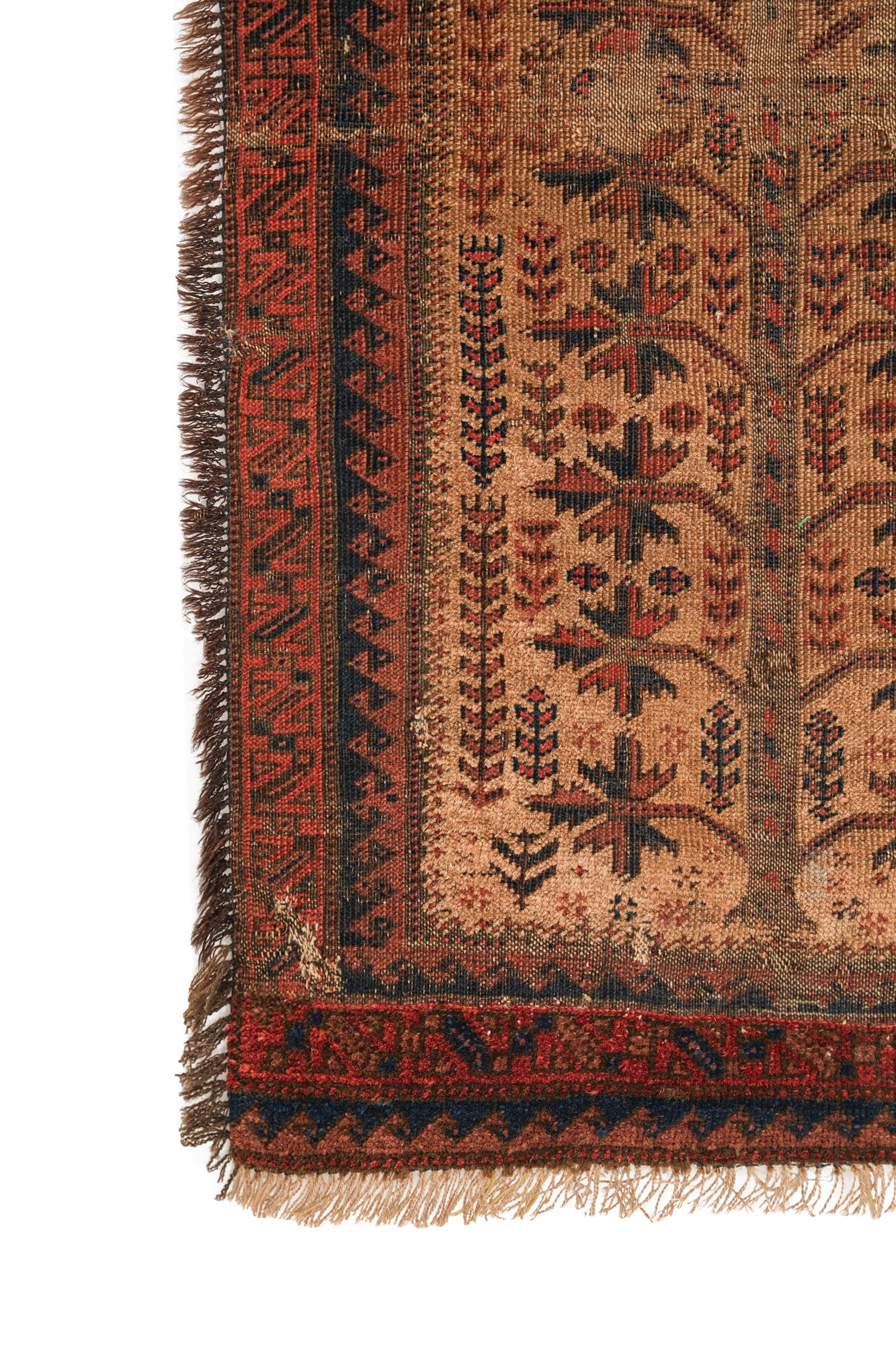 Antique Baloch tree of life rug 3'3" x 1'8"