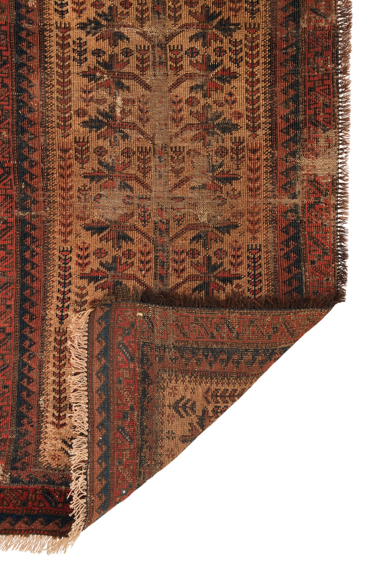 Antique Baloch tree of life rug 3'3" x 1'8"