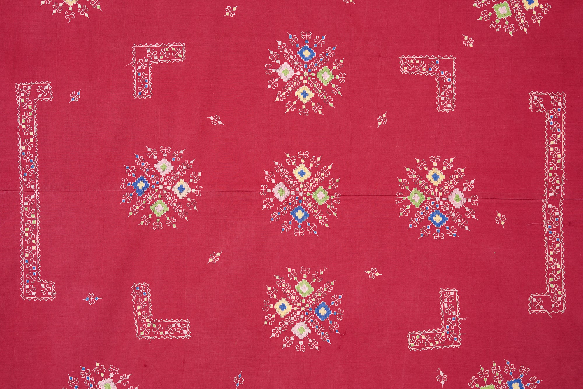 Vintage kasuti Embroidered Textile 7'9" x 6'5"