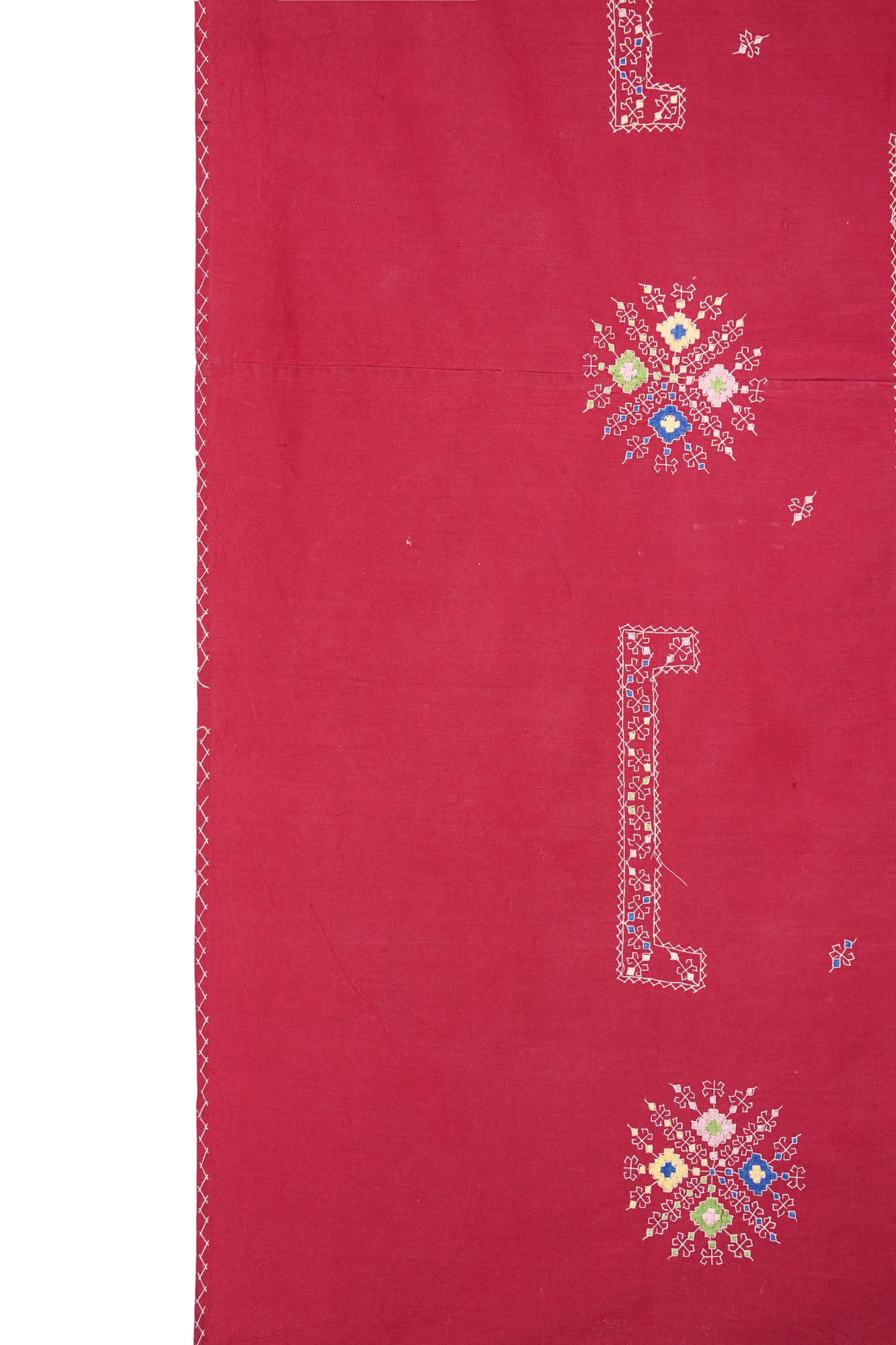Vintage kasuti Embroidered Textile 7'9" x 6'5"