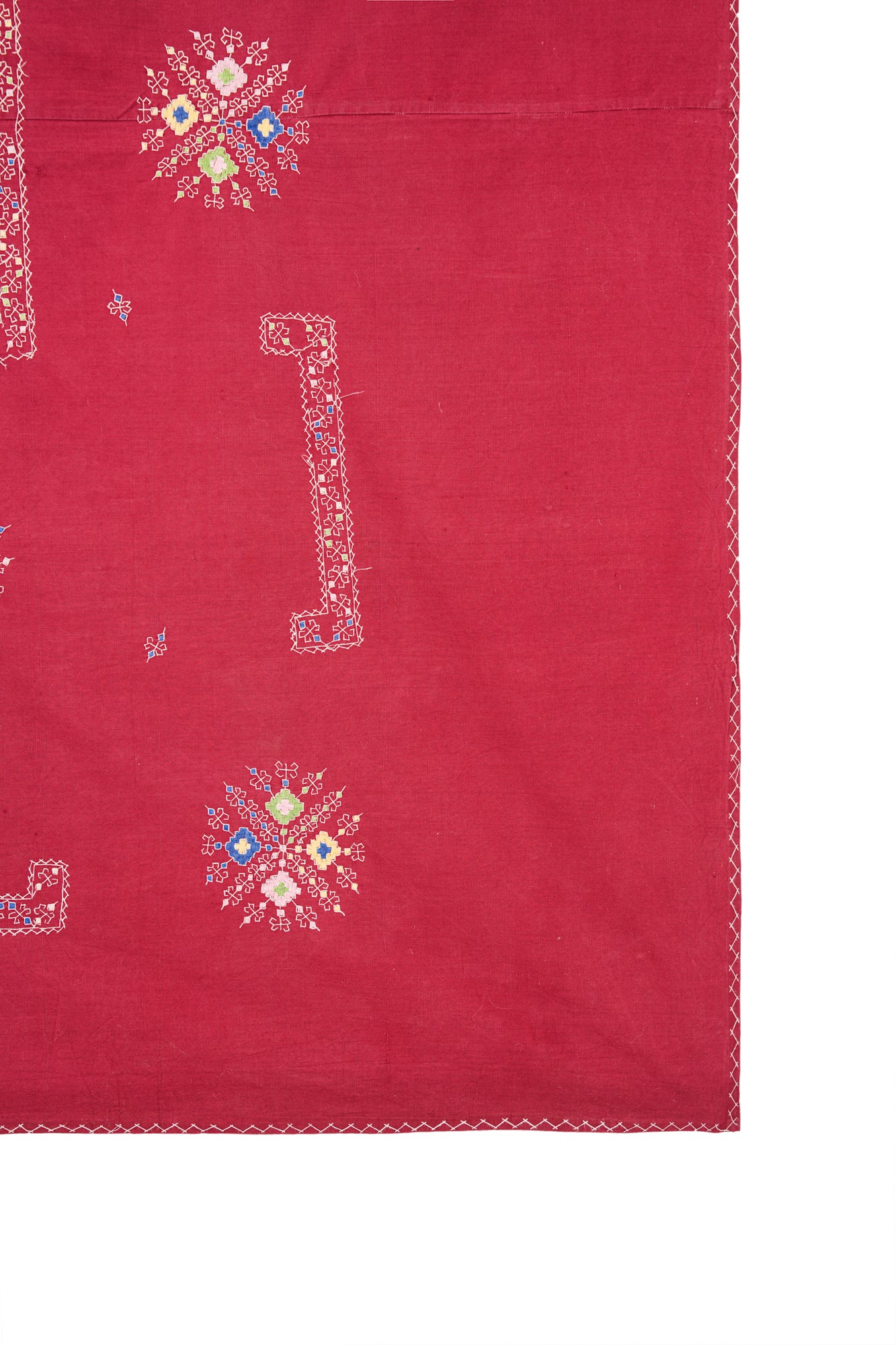 Vintage kasuti Embroidered Textile 7'9" x 6'5"