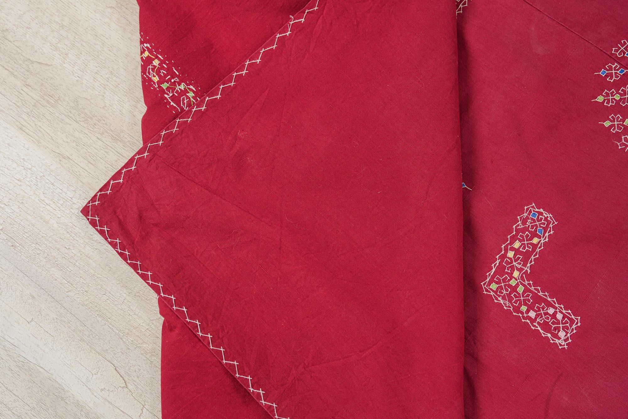 Vintage kasuti Embroidered Textile 7'9" x 6'5"