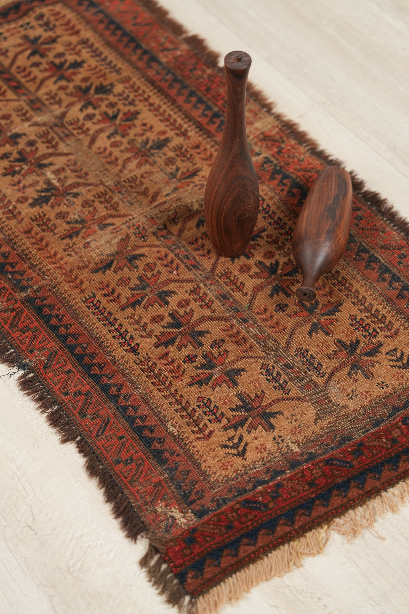 Antique Baloch tree of life rug 3'3" x 1'8"