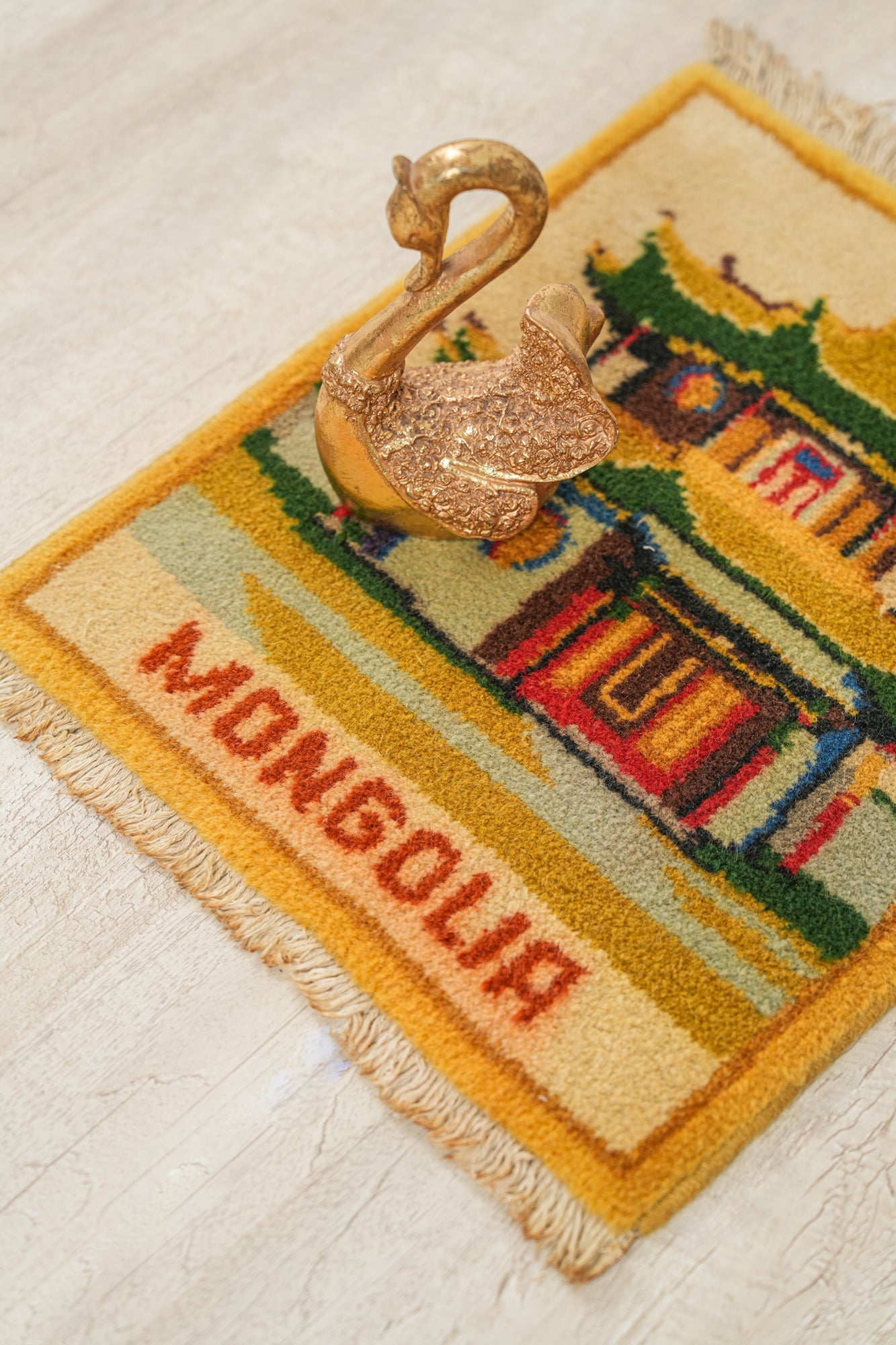 Vintage Mongolian Rug 1'4" x 1'1"