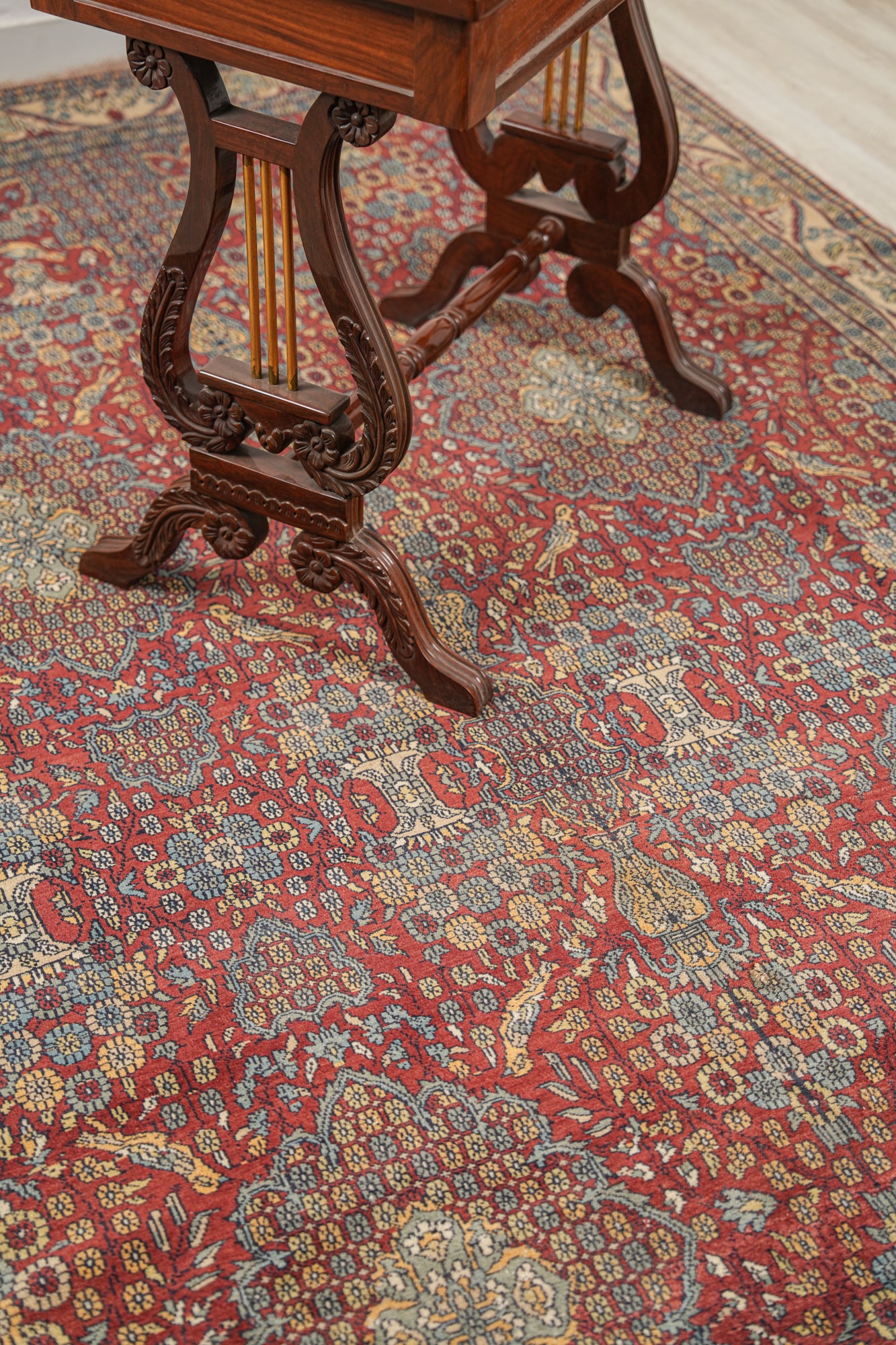Vintage Kashmiri Modernist Rug 10'2" x 6'1"