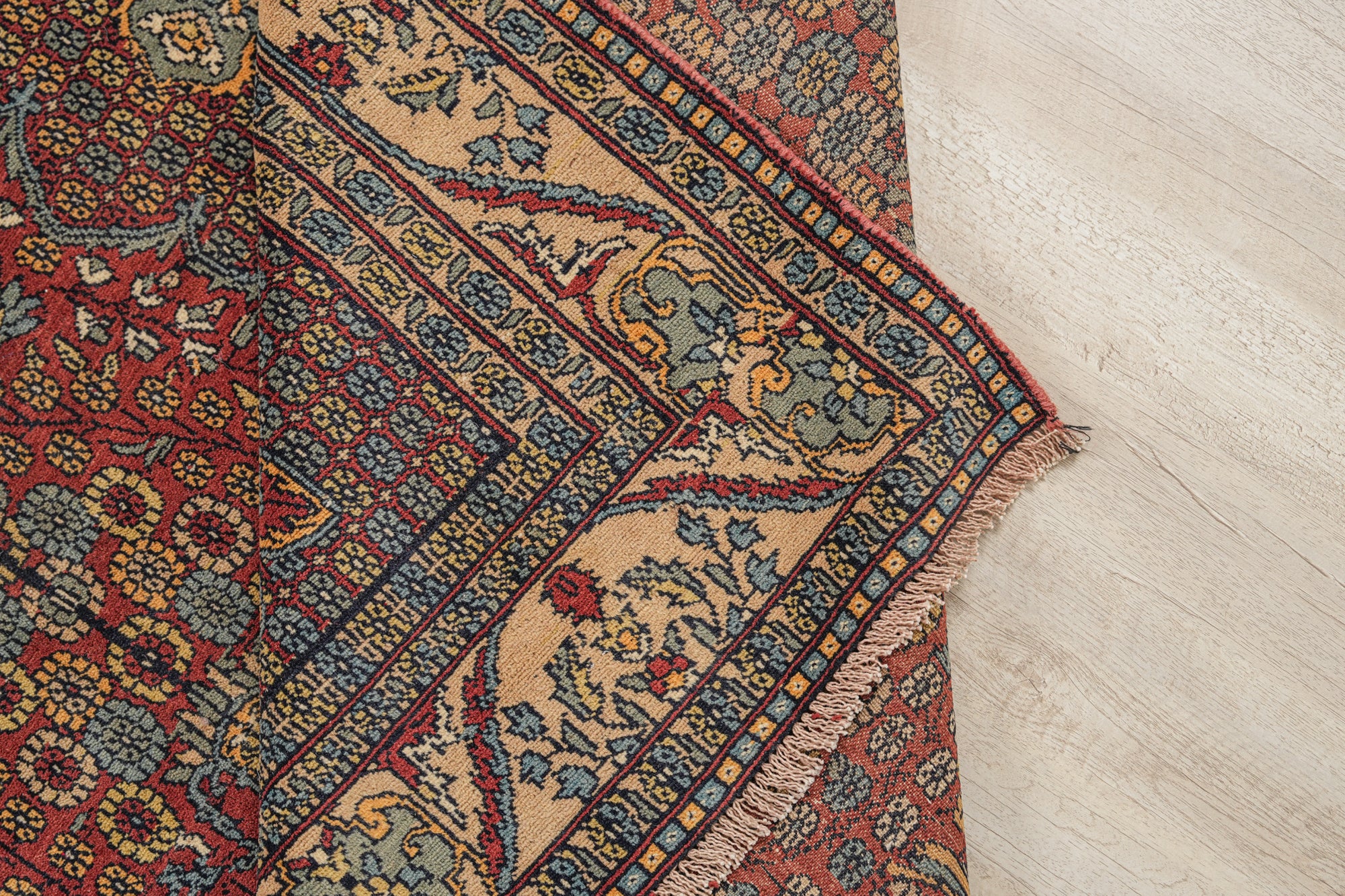 Vintage Kashmiri Modernist Rug 10'2" x 6'1"