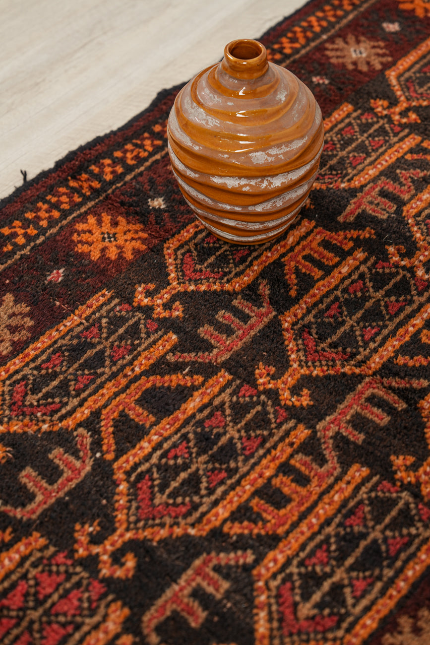Vintage Turkmen Rug 4'4" x 2'9"