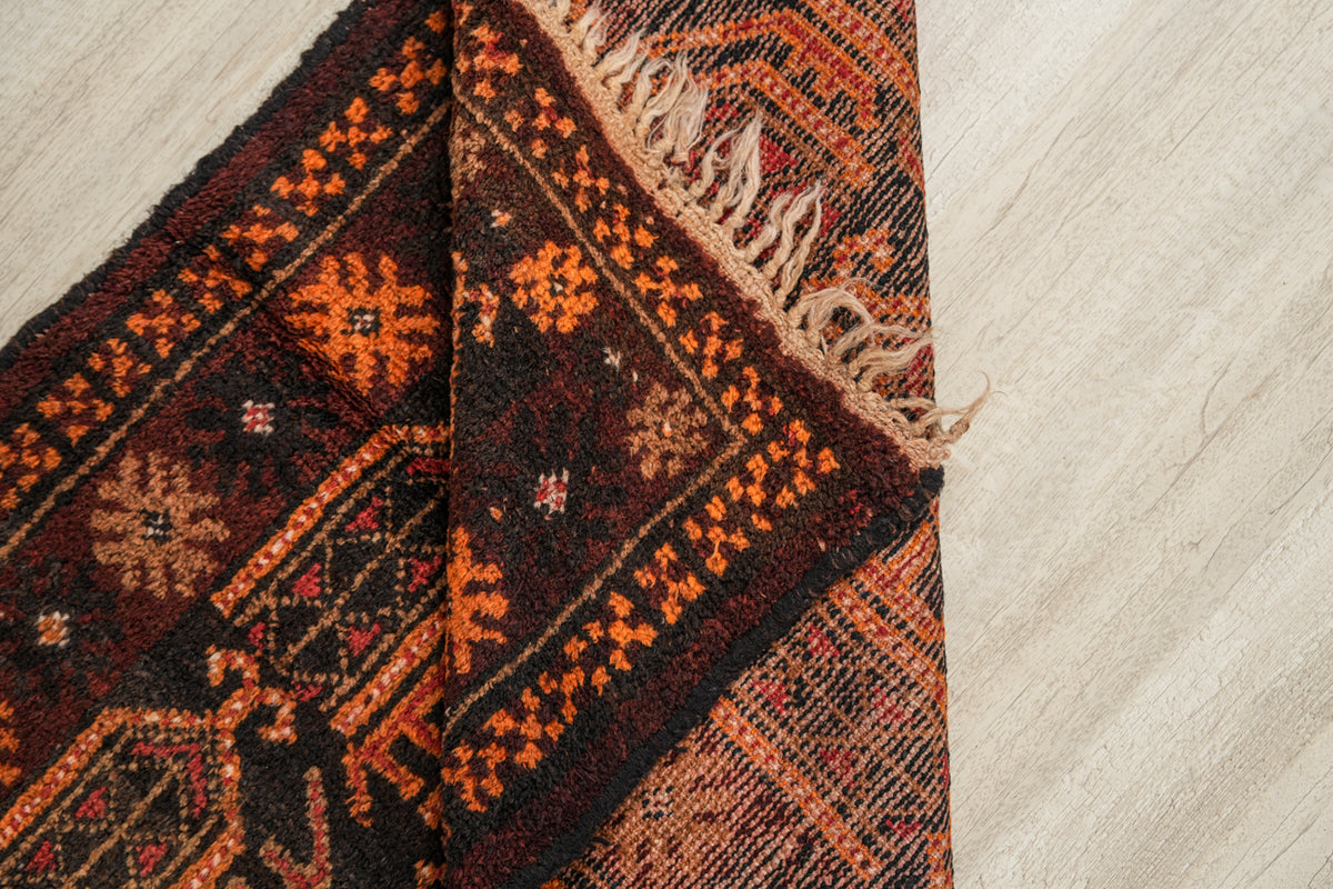 Vintage Turkmen Rug 4'4" x 2'9"