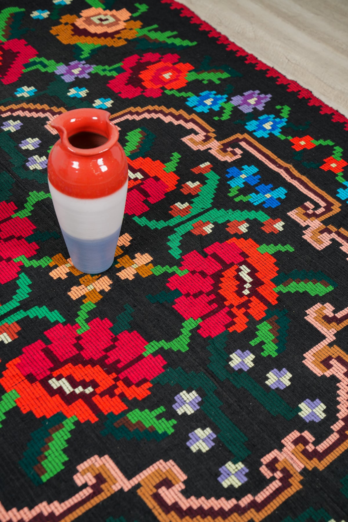 Vintage Romanian Kilim 6'7" x 5'1"