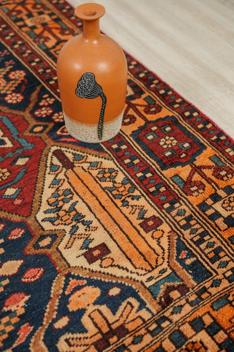 Vintage Turkish Fragment Rug 4'6" x 4'4"