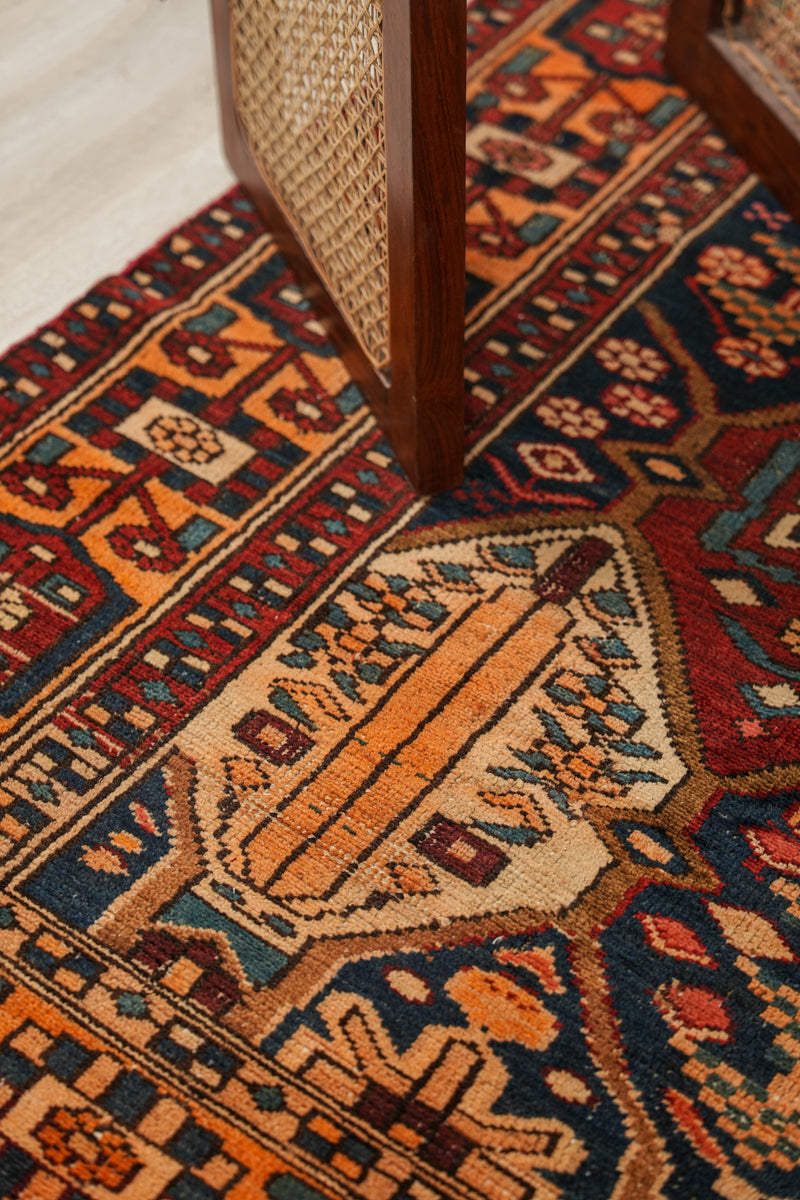 Vintage Turkish Fragment Rug 4'6" x 4'4"