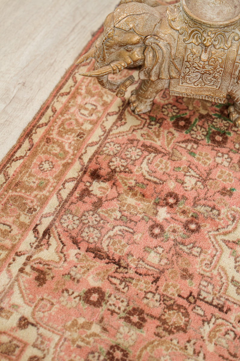 VINTAGE Kashmiri floral RUG 3'4" x 3'