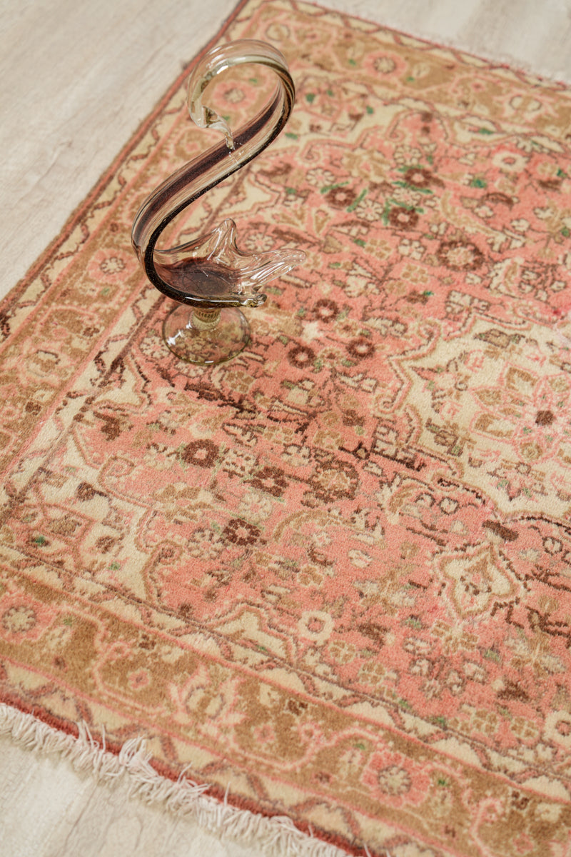 VINTAGE Kashmiri floral RUG 3'4" x 3'