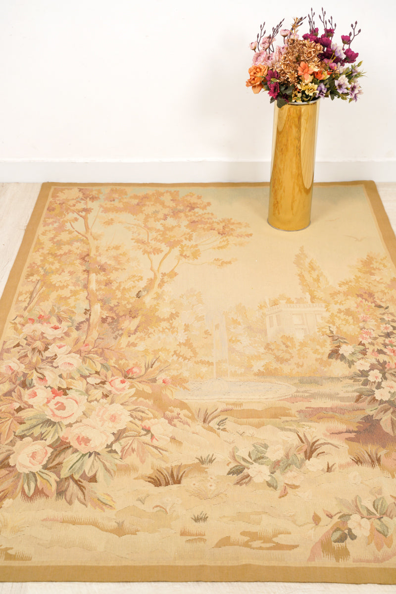 Vintage Forest Manor Tapestry 5'10" x 4'1"