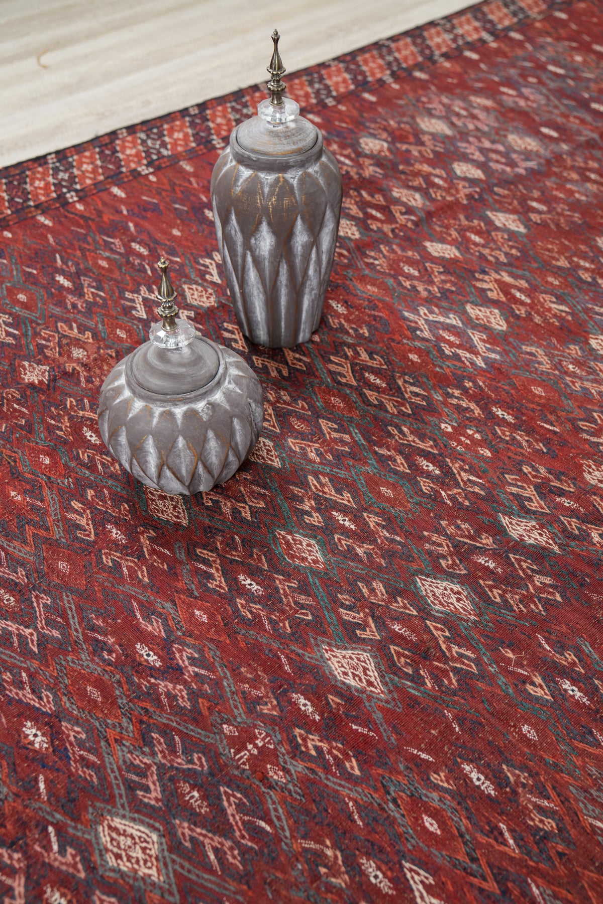 Antique Turkmen Soumak Kilim 11' x 7'4"