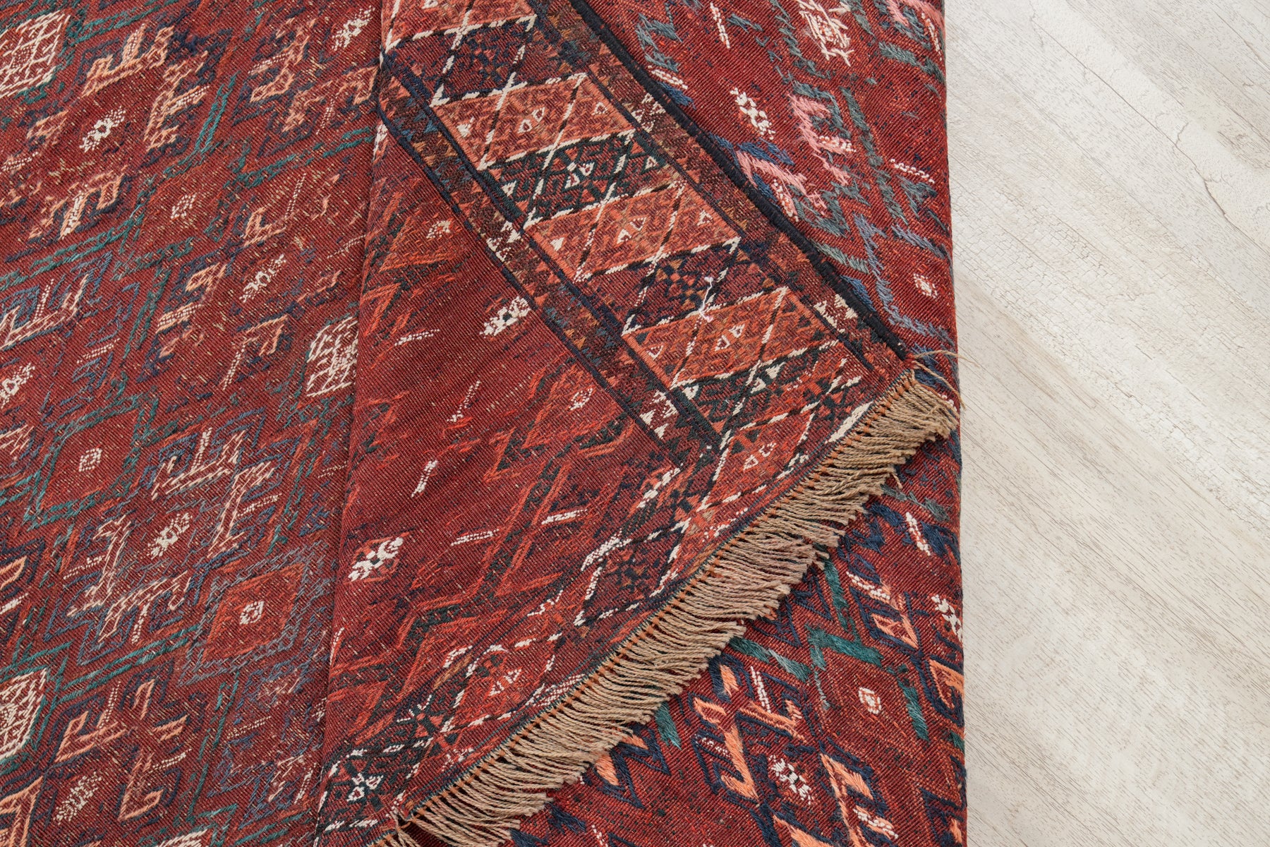 Antique Turkmen Soumak Kilim 11' x 7'4"