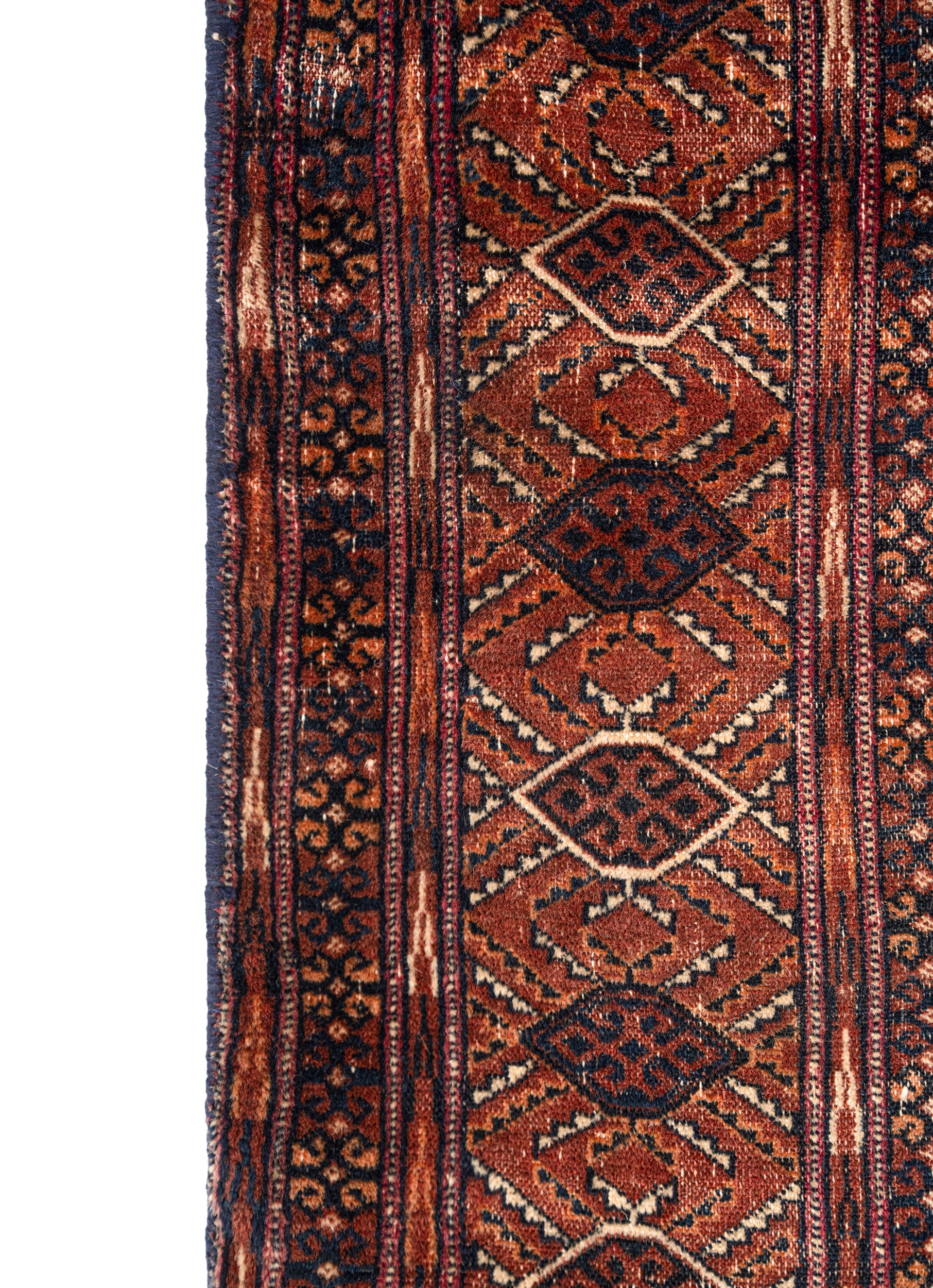 Antique Turkmen Bokhara Rug Fragment 3'6" x 2'9"