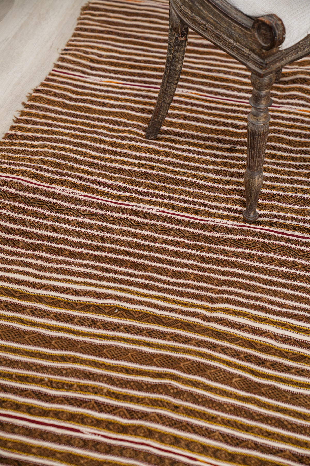 Vintage MOROCCAN Beni Ouarain KILIM 8' x 4'2"