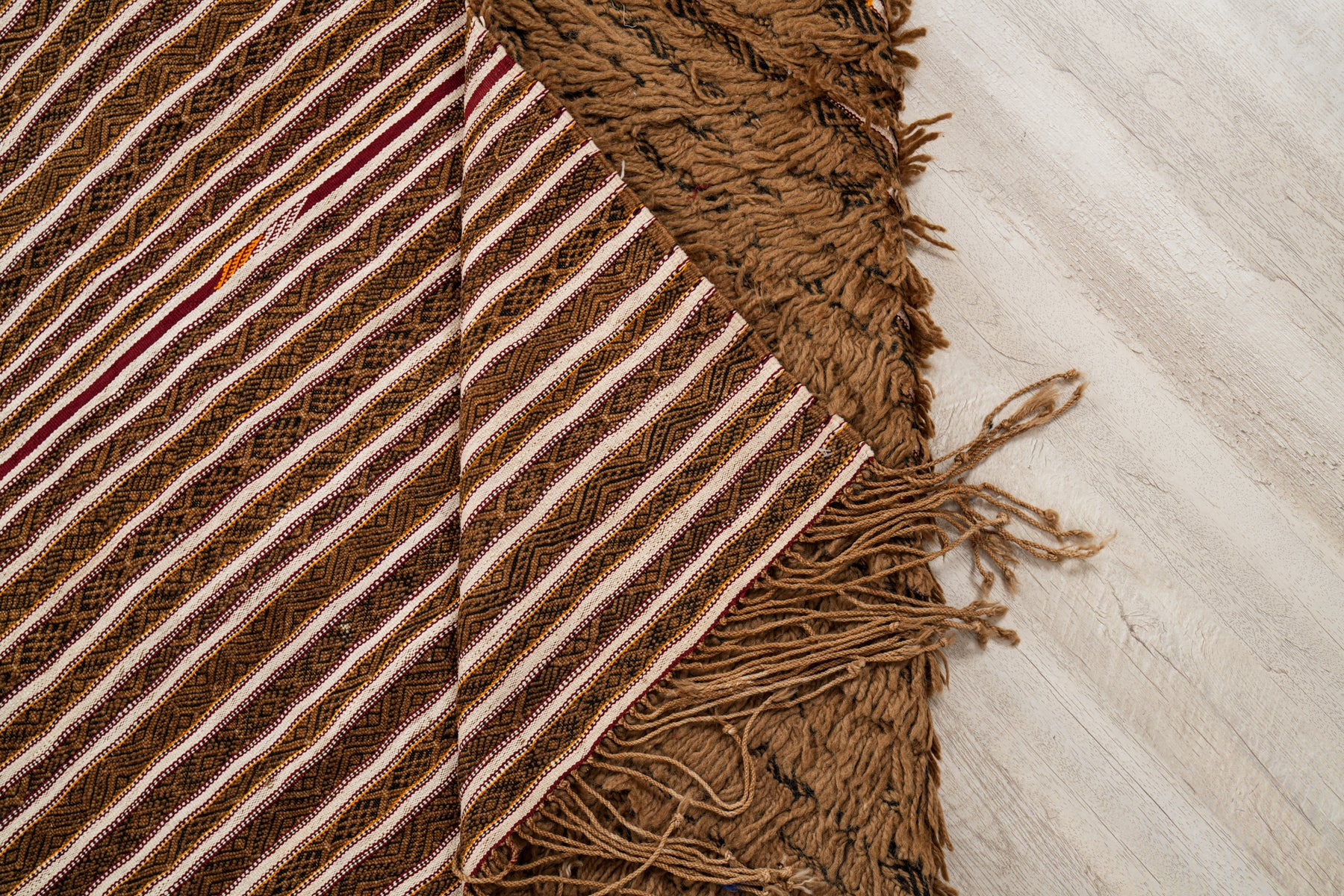Vintage MOROCCAN Beni Ouarain KILIM 8' x 4'2"