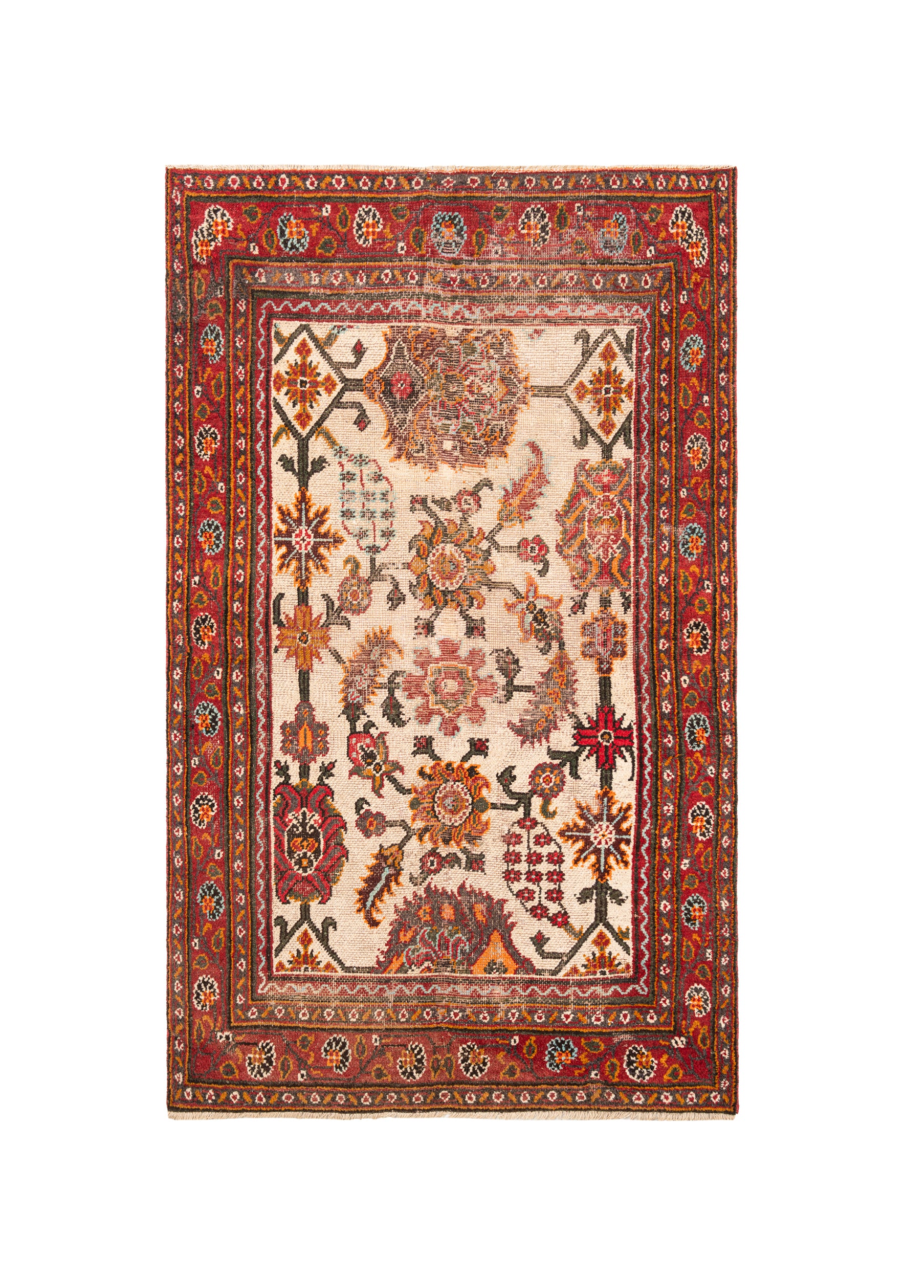 Antique Indian Agra Rug 6'10" x 4'3"