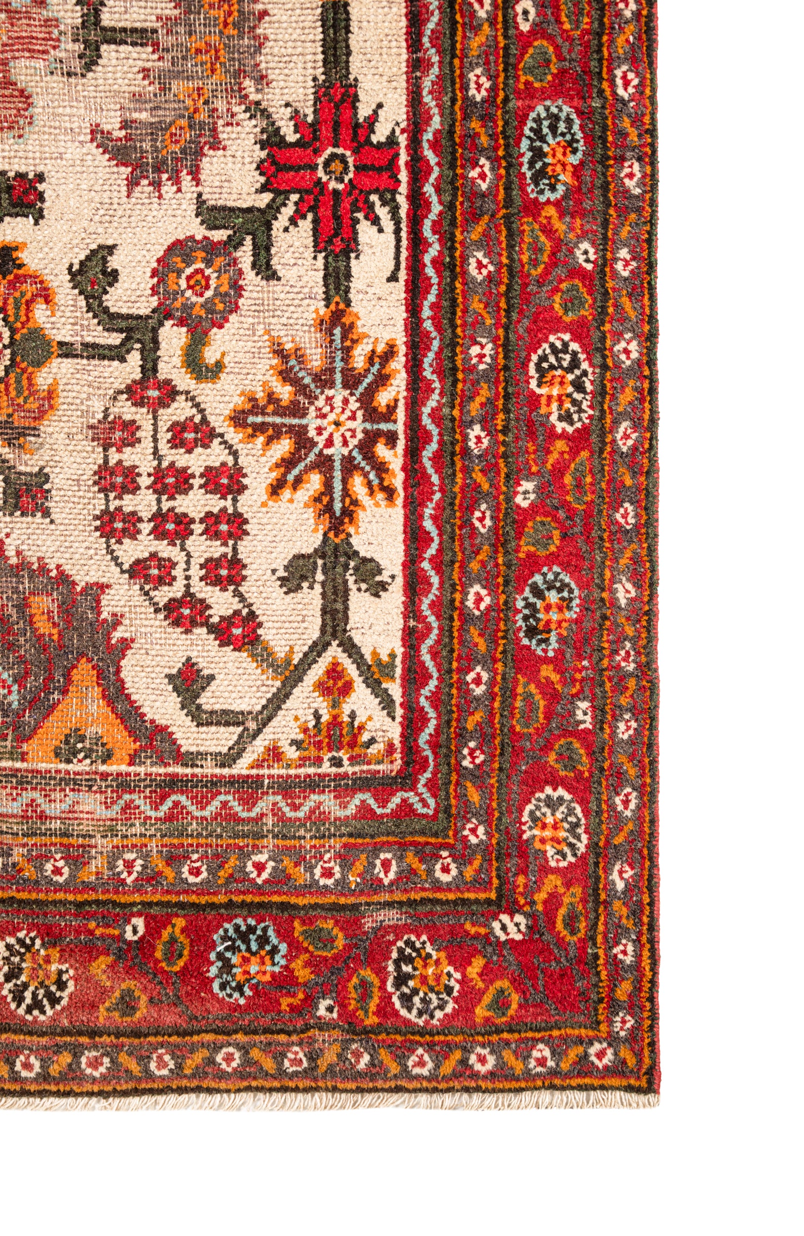 Antique Indian Agra Rug 6'10" x 4'3"