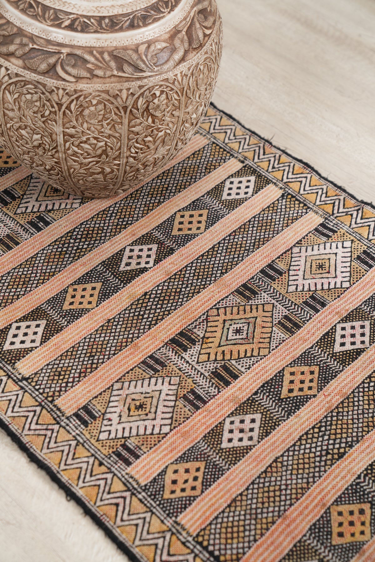Vintage Moroccan Hallway Kilim 6'9" x 2'2"