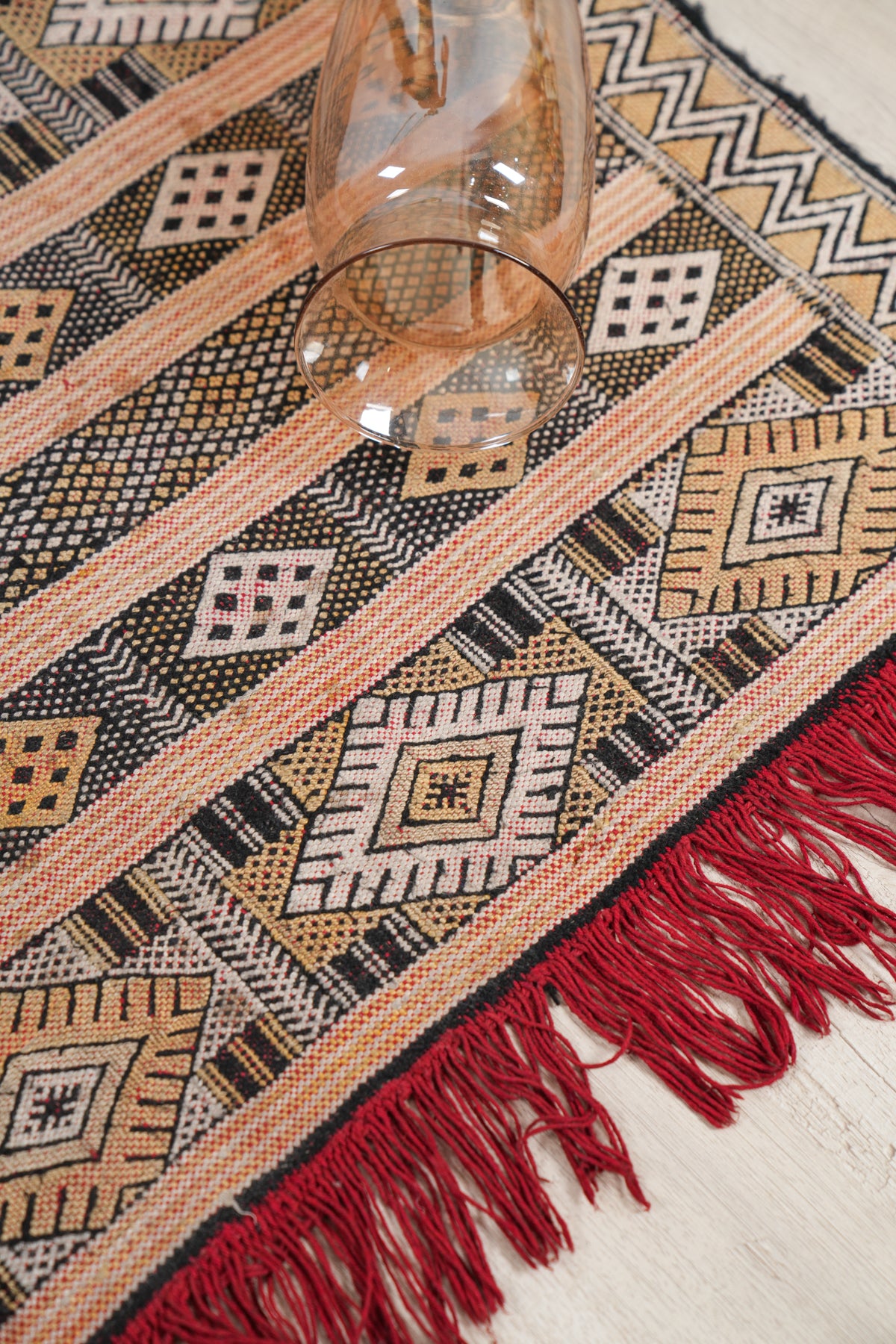Vintage Moroccan Hallway Kilim 6'9" x 2'2"