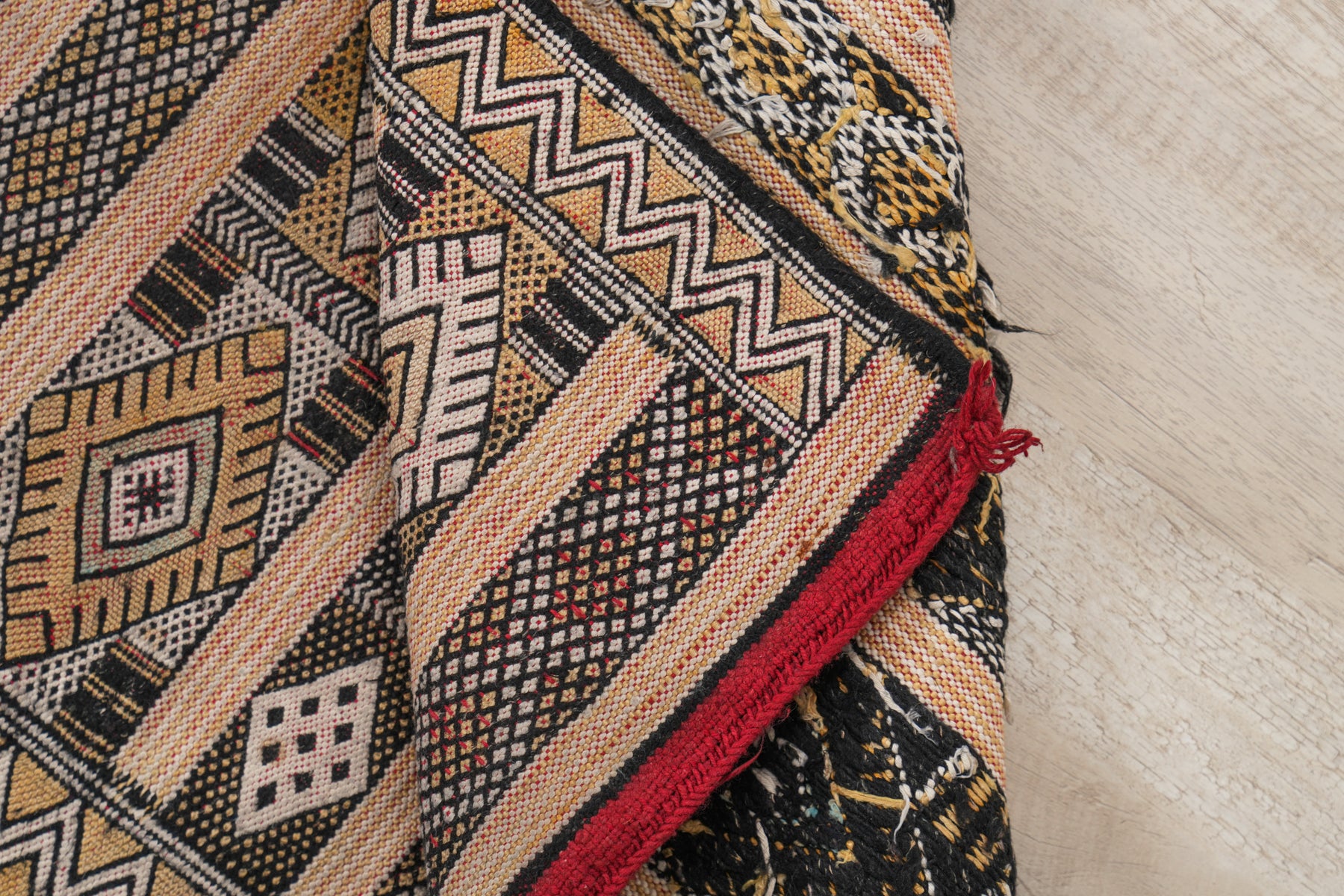Vintage Moroccan Hallway Kilim 6'9" x 2'2"