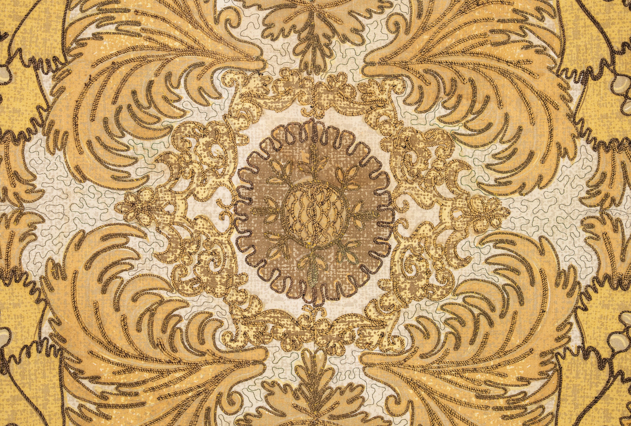 VINTAGE Belgian Doily Embroidery 2'4" X 2'4"