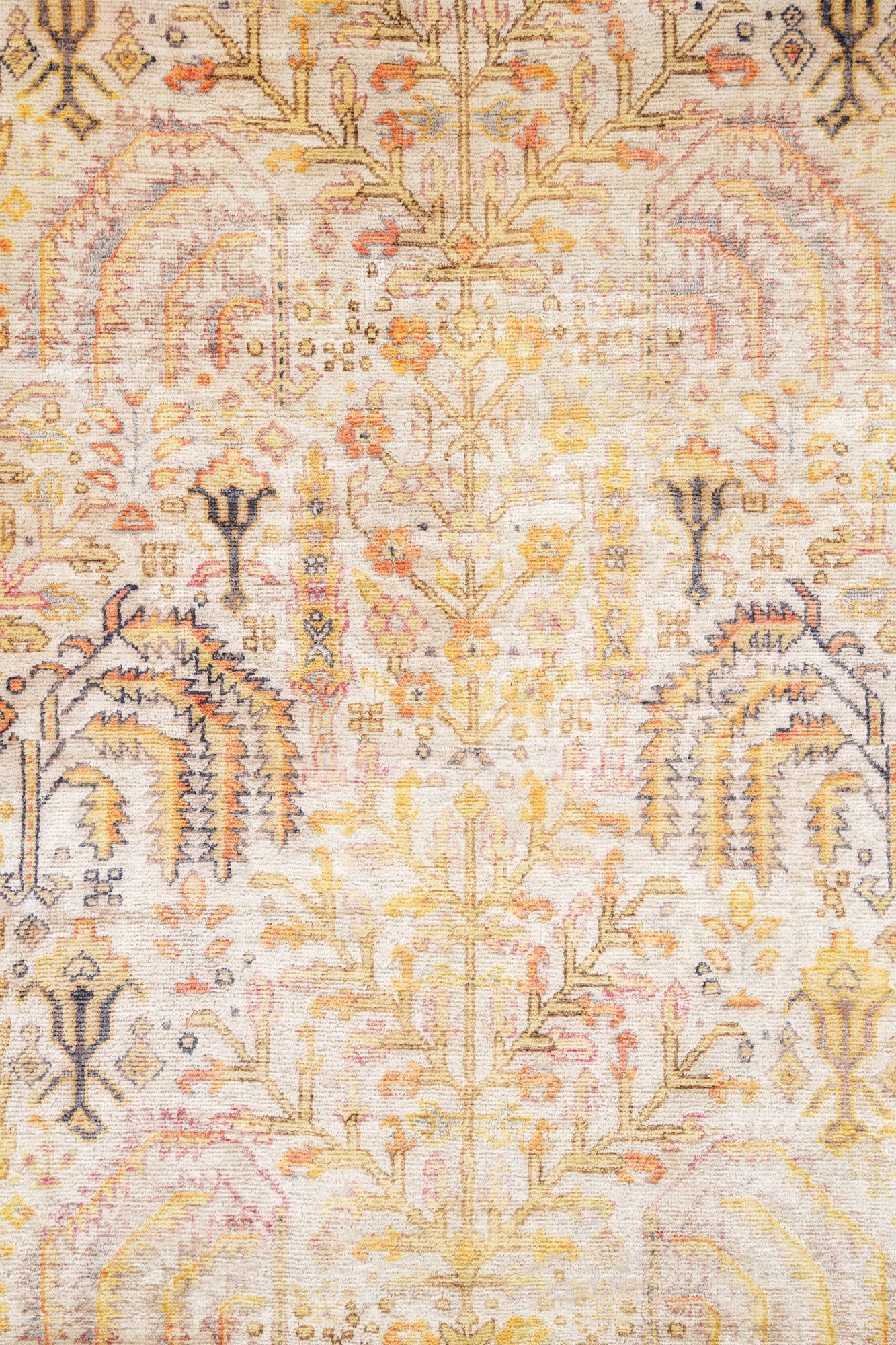 Vintage Turkish Keyseri Silk Rug 5'9" x 4'