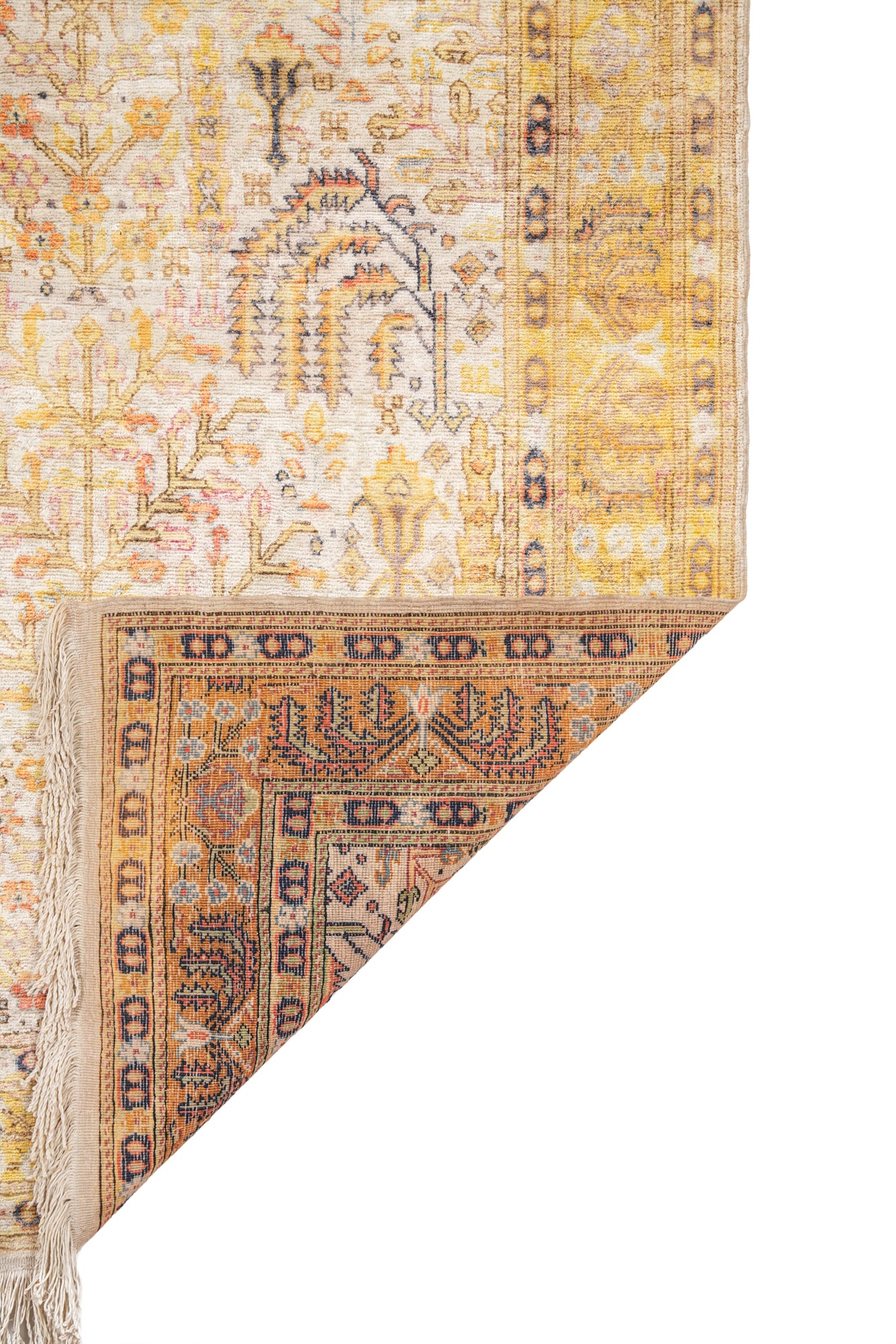 Vintage Turkish Keyseri Silk Rug 5'9" x 4'