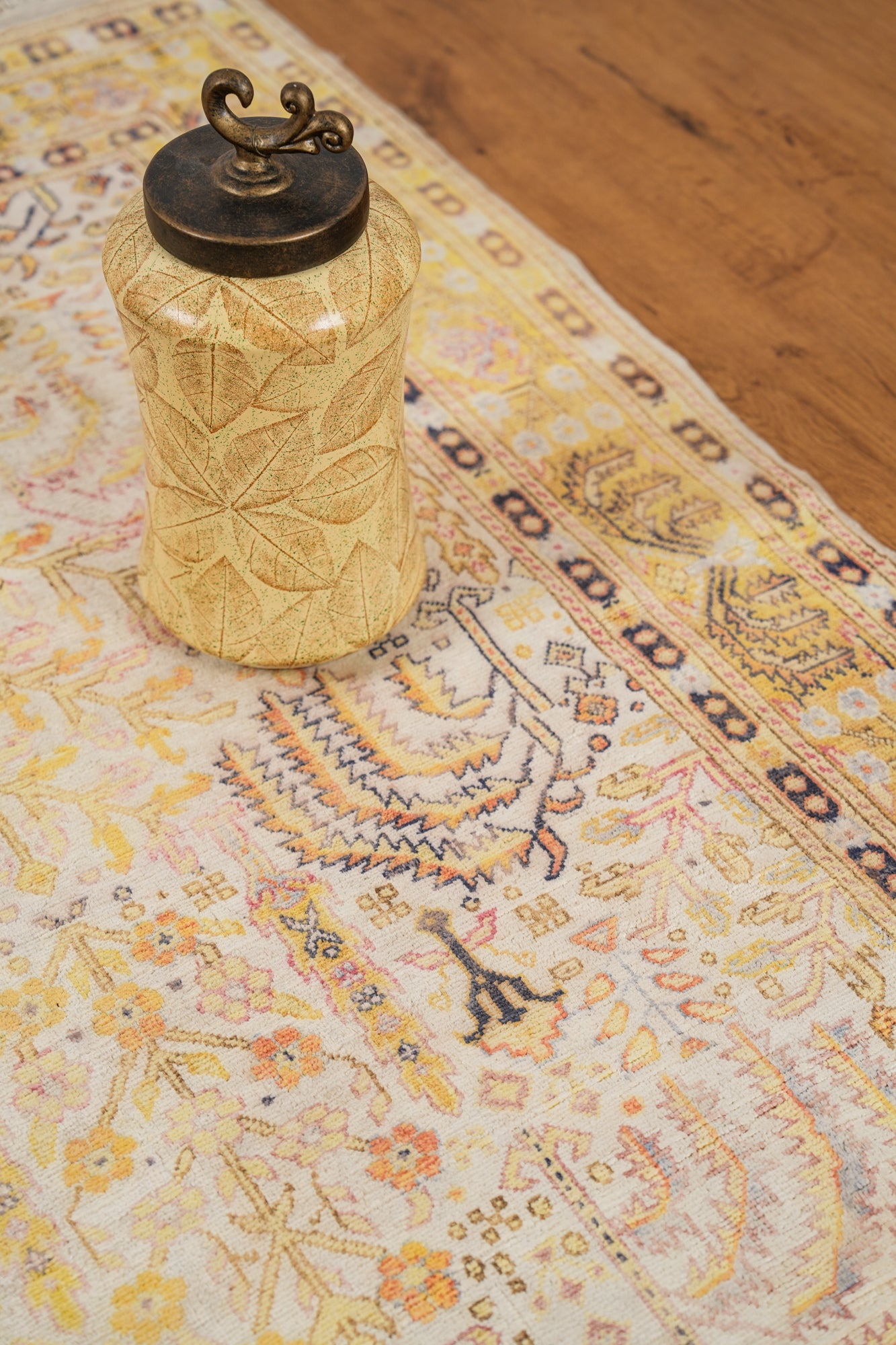 Vintage Turkish Keyseri Silk Rug 5'9" x 4'