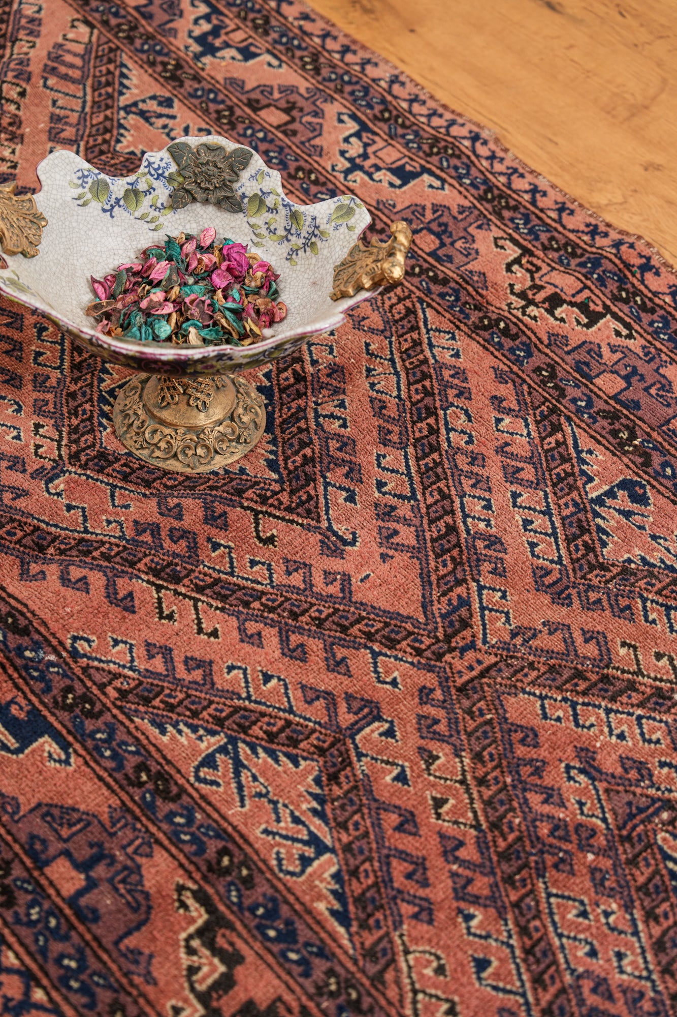 Vintage Turkmen Rug 6'4" x 3'2"