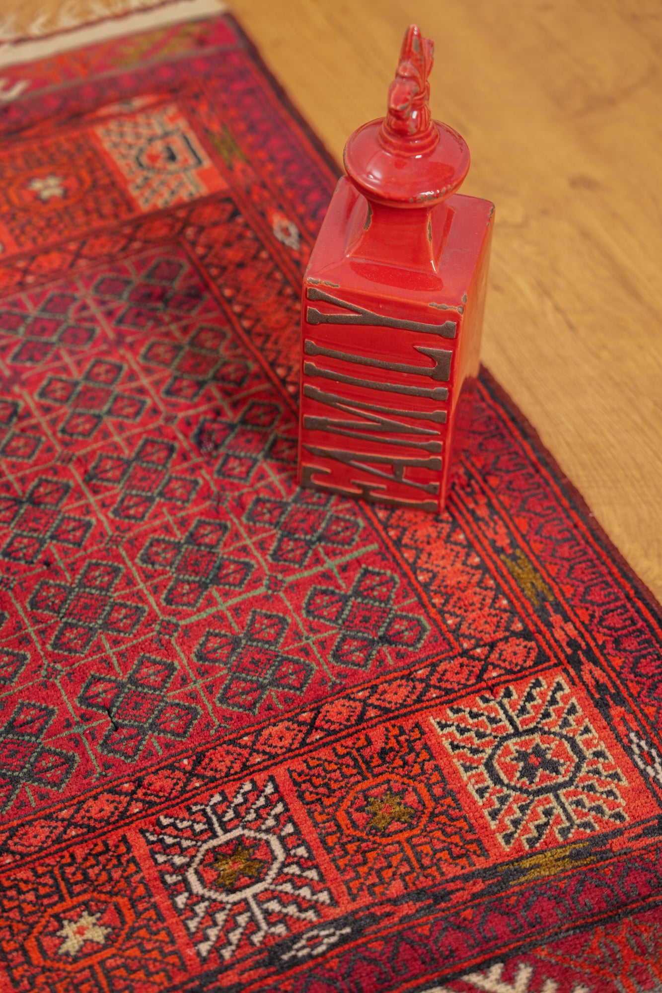 Vintage Afghan Tribal Rug 3' x 2"