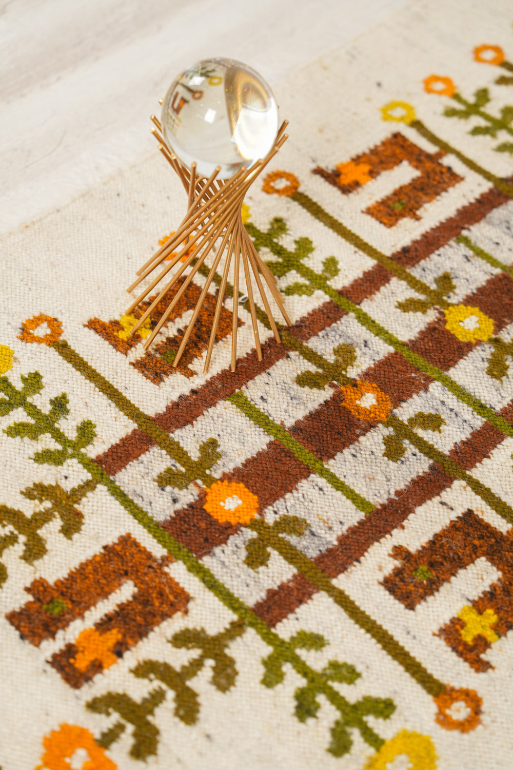 Vintage Scandinavian Folk Kilim 3'5" x 2'