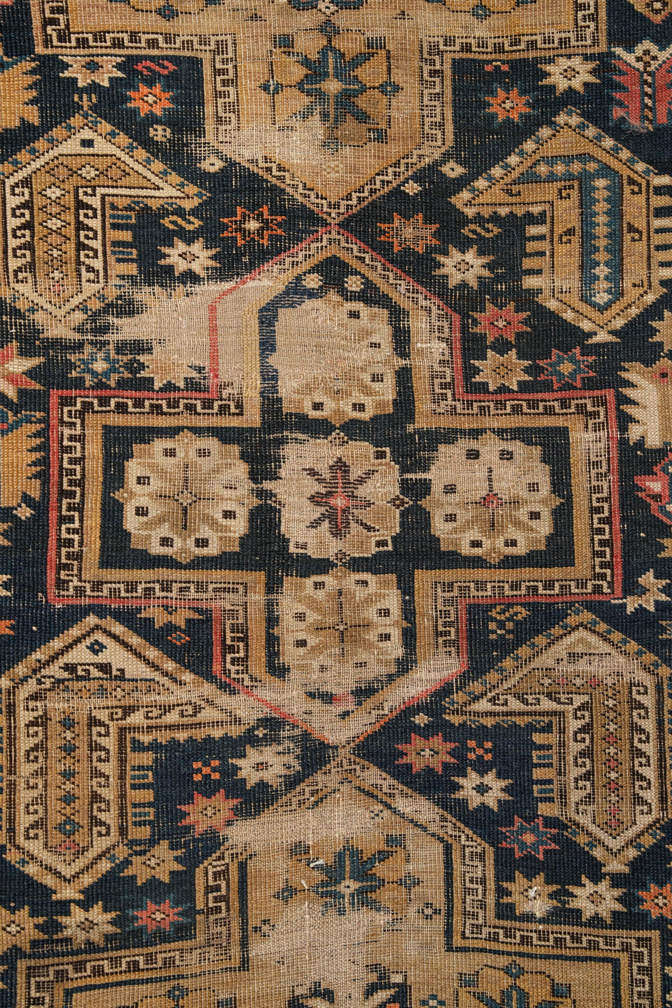 Antique Caucasian Kuba Rug 4'9" x 3'4"