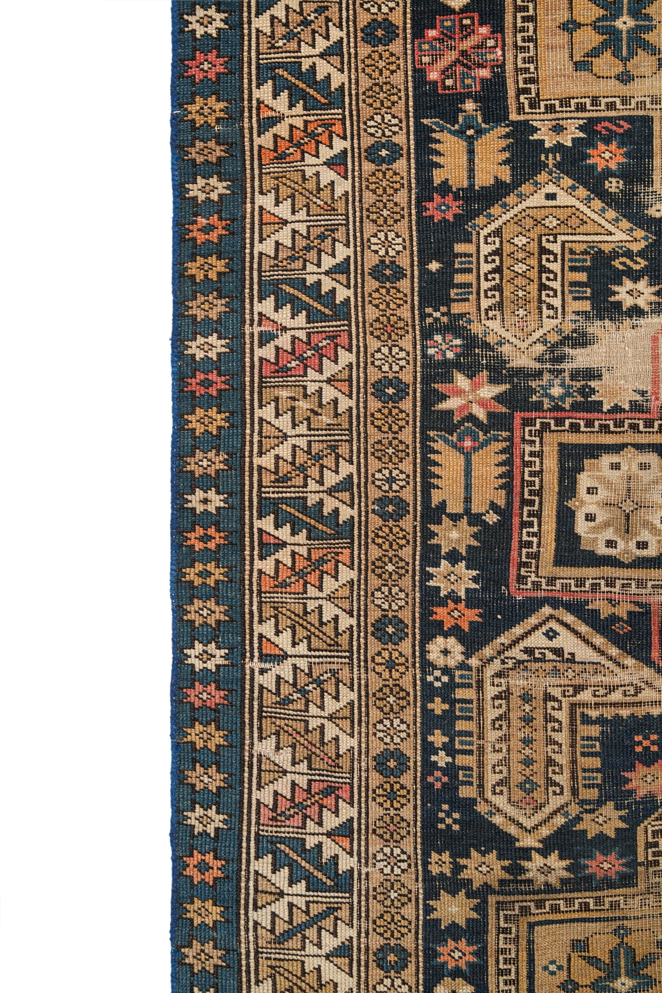 Antique Caucasian Kuba Rug 4'9" x 3'4"
