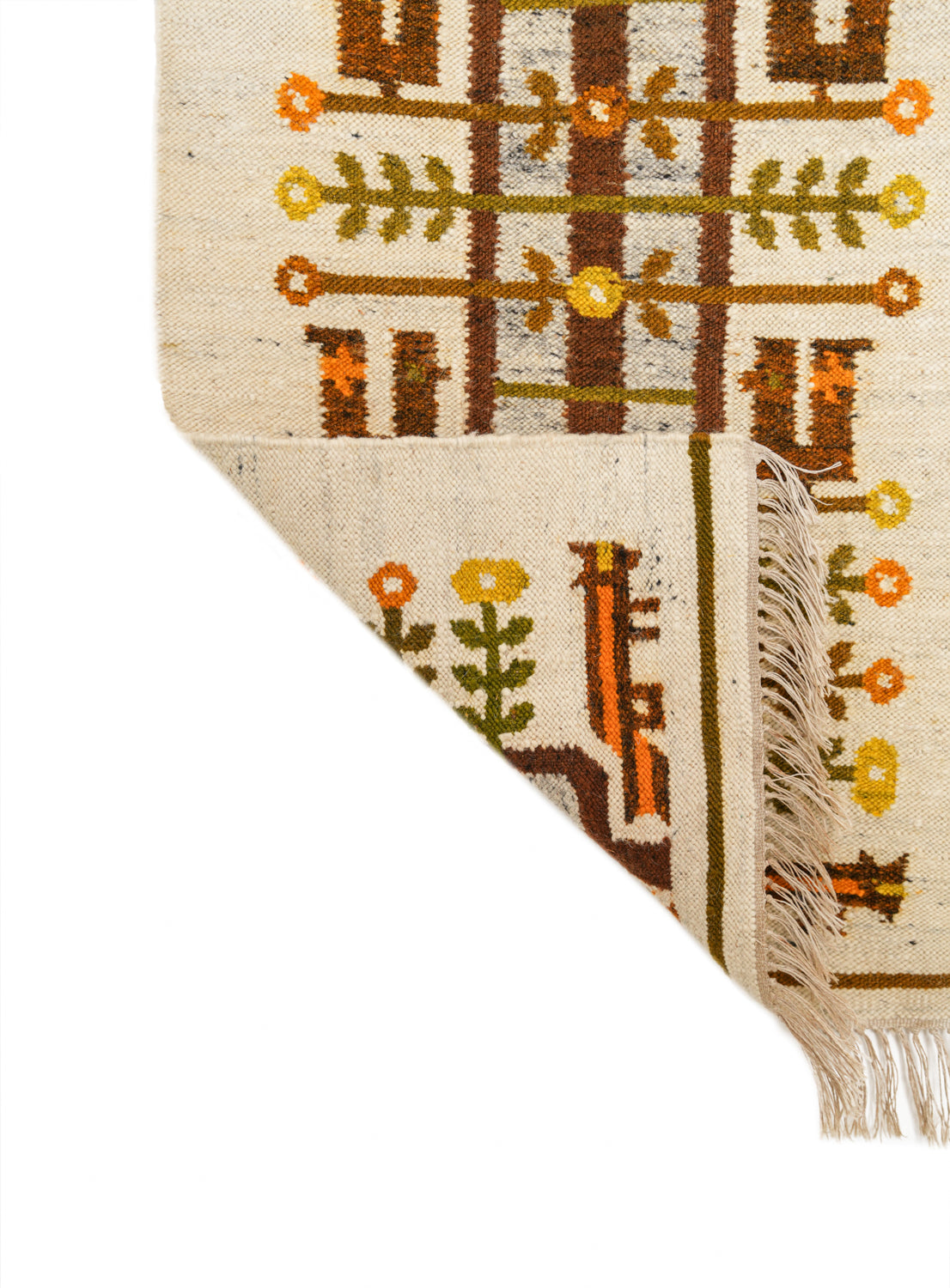 Vintage Scandinavian Folk Kilim 3'5" x 2'