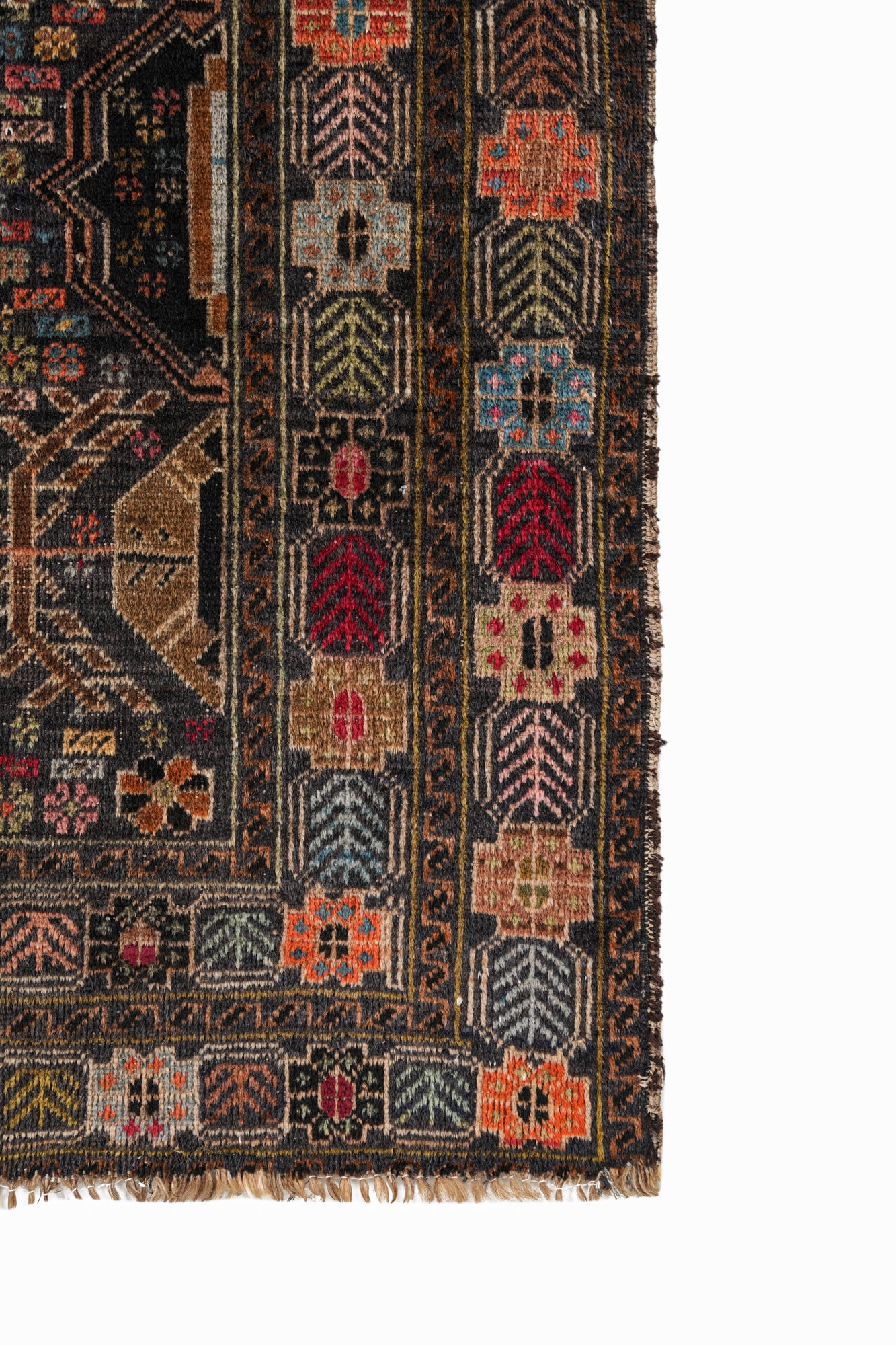 vintage tribal Balouch Rug 6'7" x 3'7"