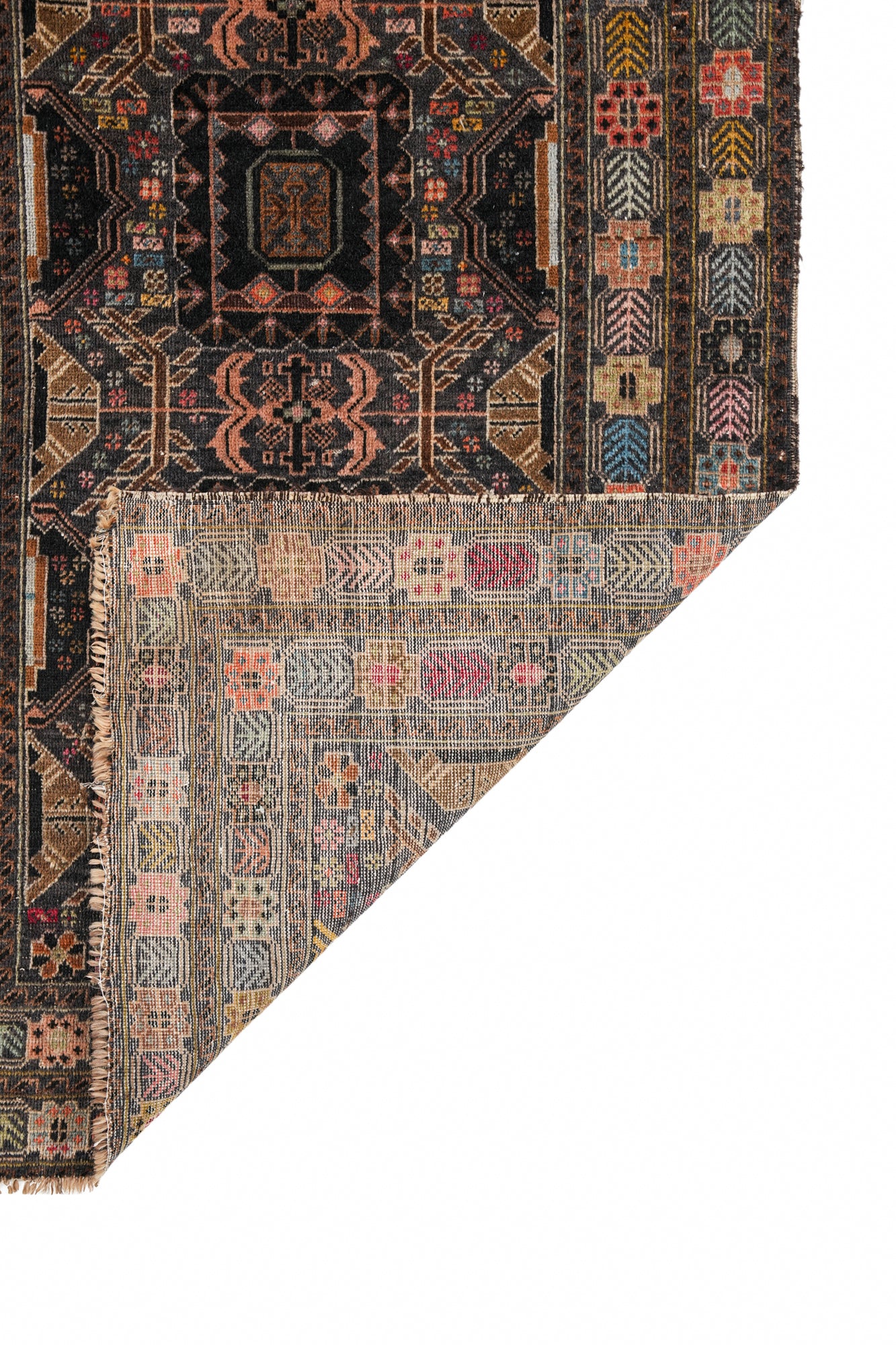 vintage tribal Balouch Rug 6'7" x 3'7"