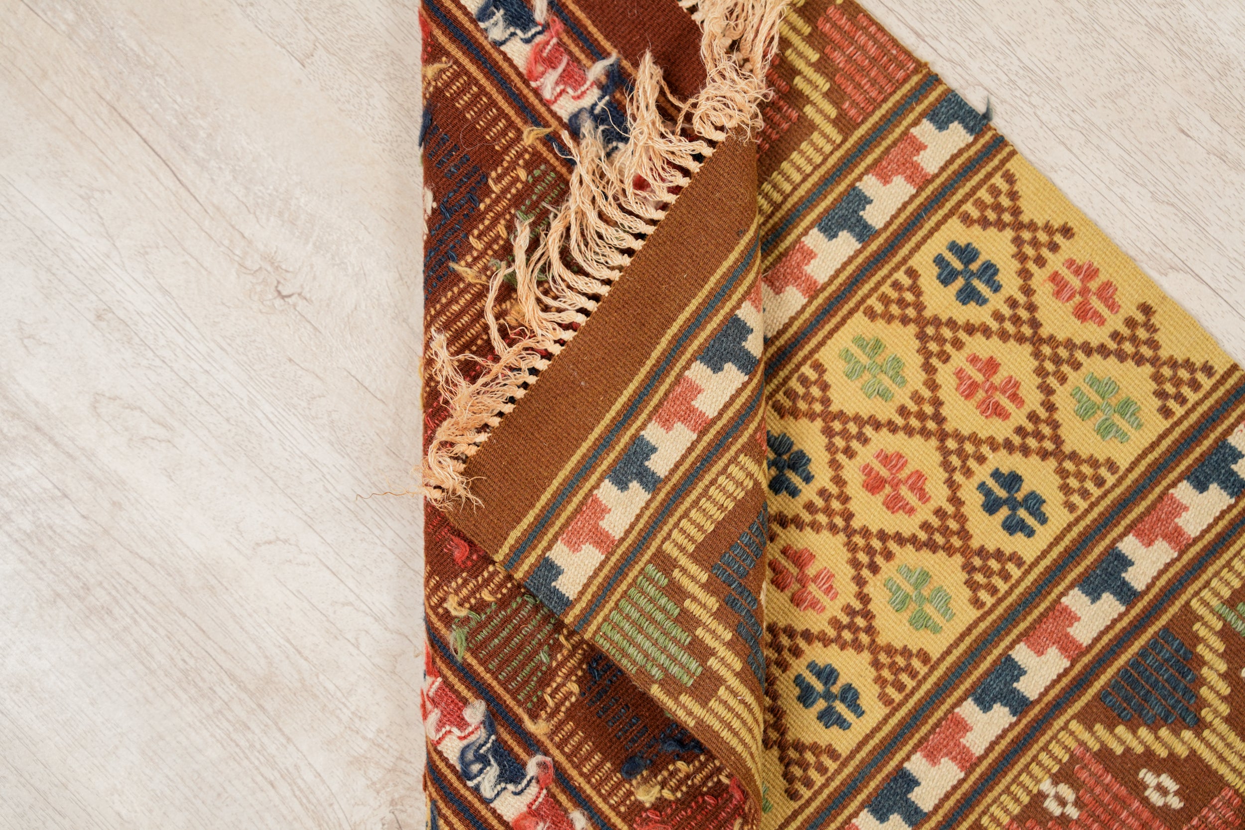 Vintage Swedish Textile 5'2" X 1'7"