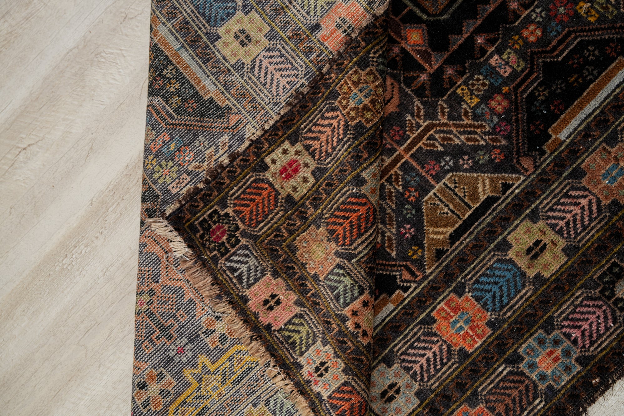 vintage tribal Balouch Rug 6'7" x 3'7"