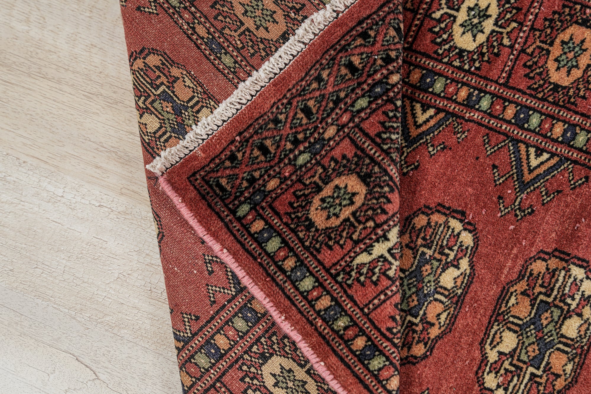 Vintage Pakistani Bokhara Rug 5'10" x 2'2"